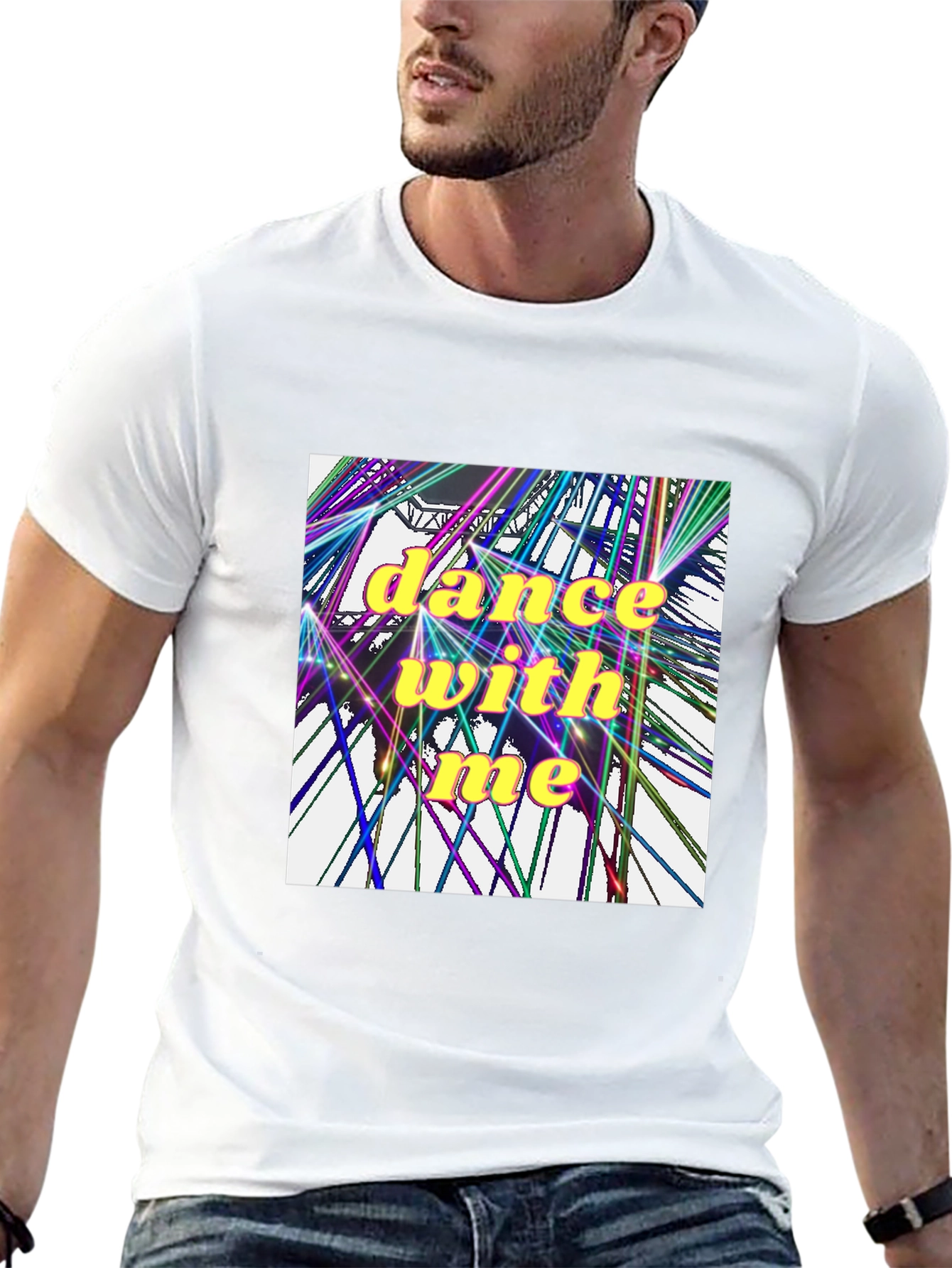 Dance With Me Graphic Tee - Black Cotton T-Shirt