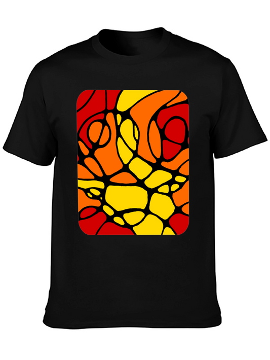 Abstract Color Block Graphic Tee