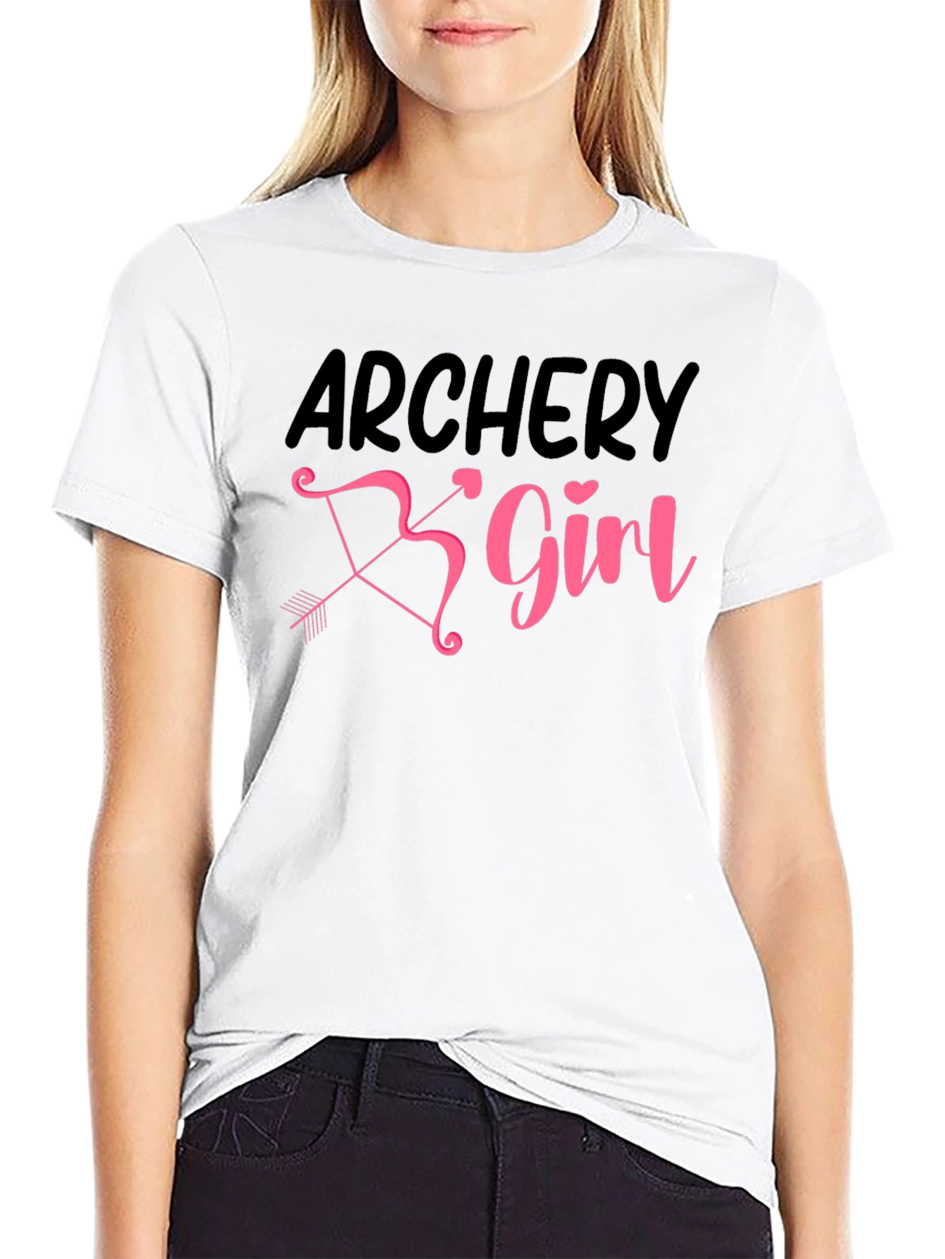 Archery Girl Bow & Arrow Graphic T-Shirt
