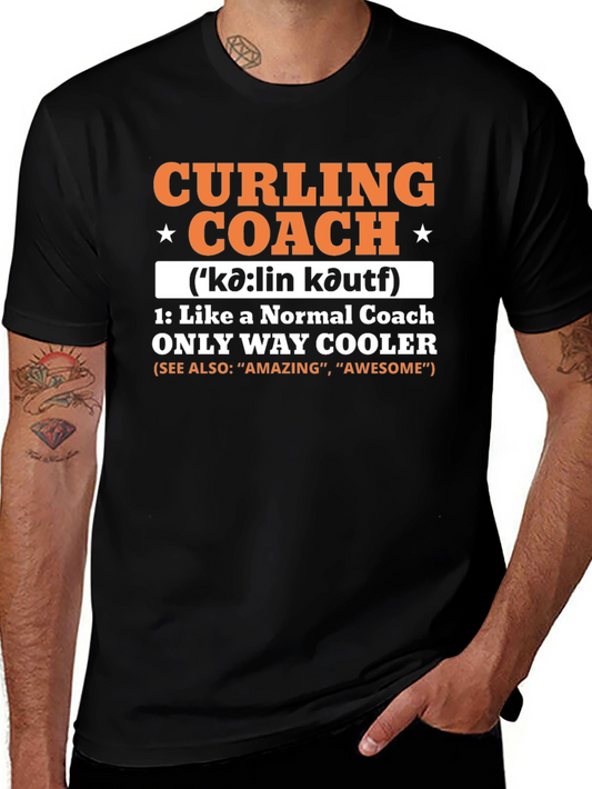 Curling Coach T-Shirt - Cool & Unique Design