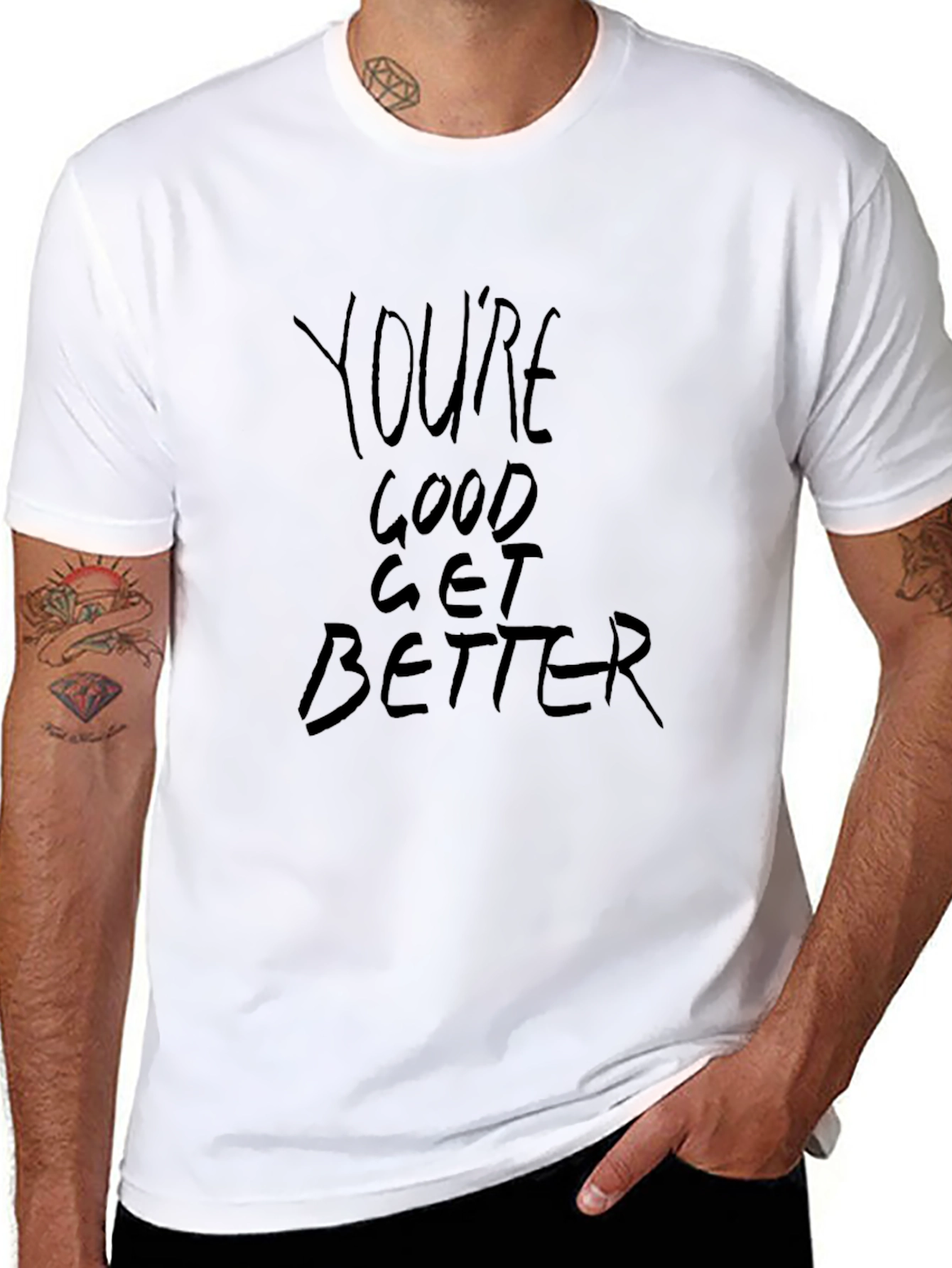 Youre Good Get Better Graphic Tee - Black