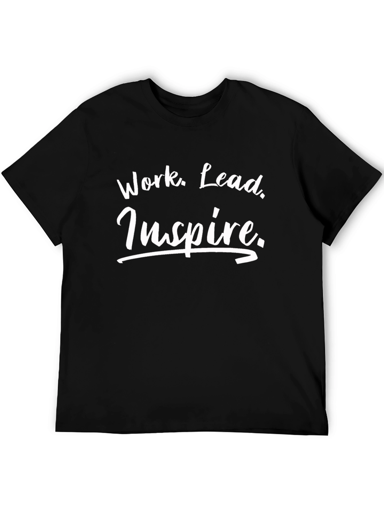 Work Lead Inspire Black T-Shirt