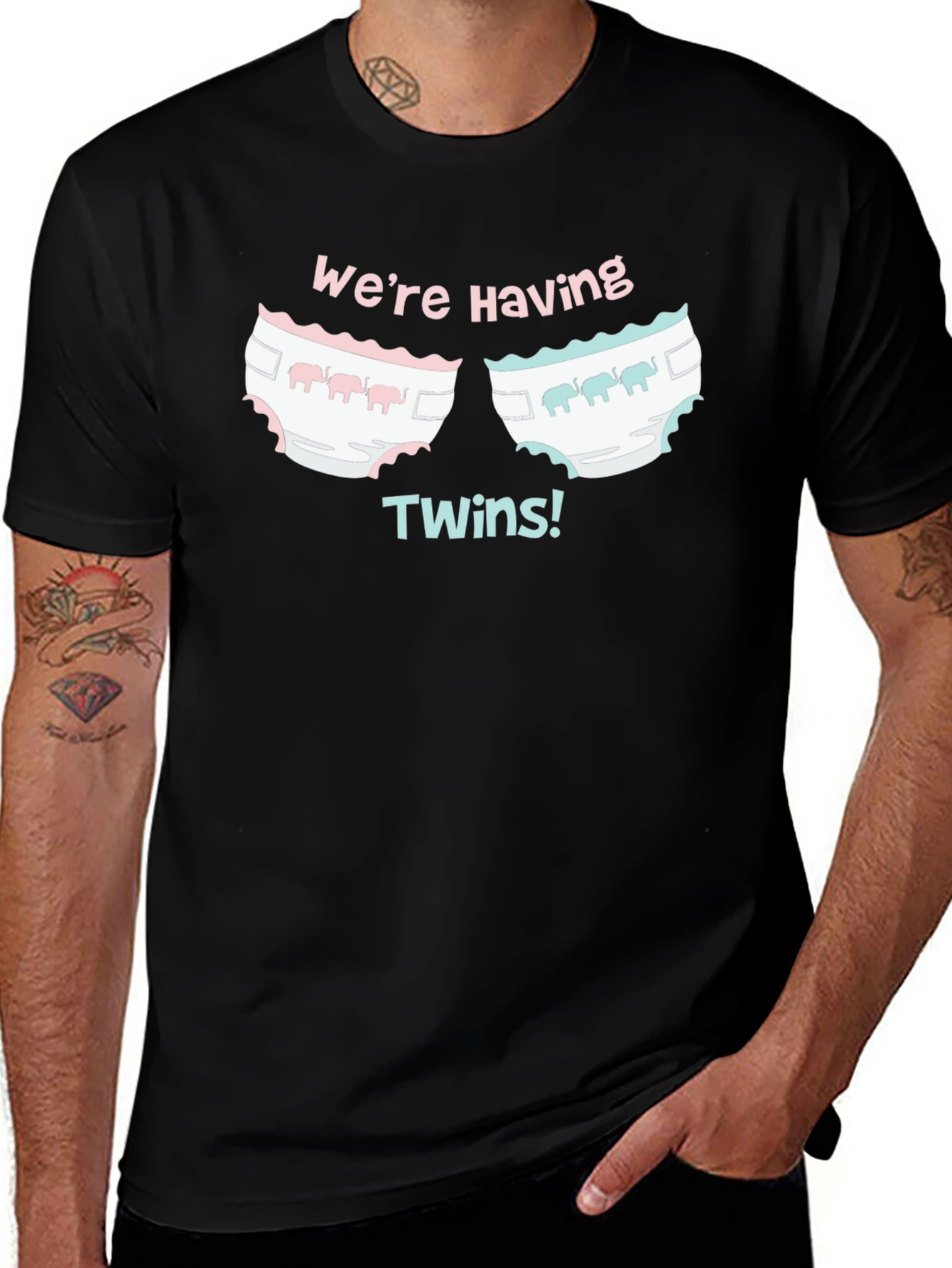 Were Having Twins Baby Shower T-Shirt