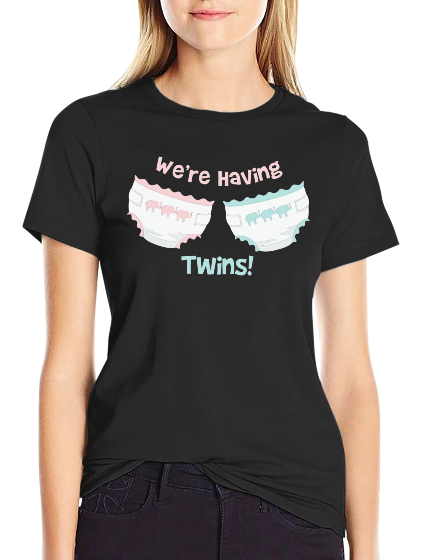 Were Having Twins Baby Shower T-Shirt