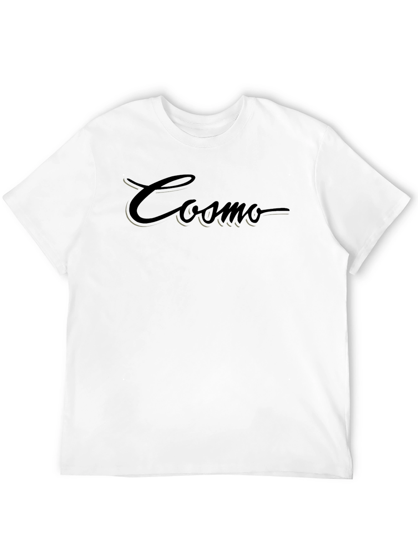 Cosmo Script Black T-Shirt - Stylish Casual Wear
