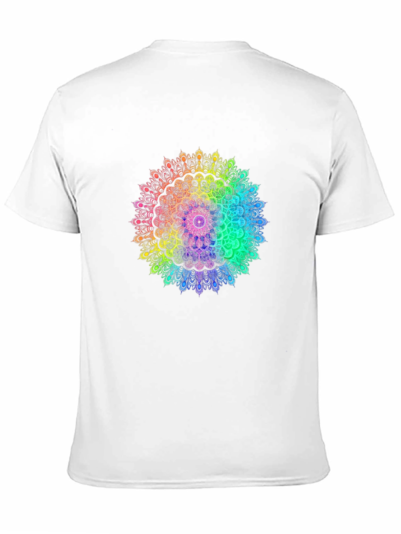 Rainbow Mandala Graphic Black T-Shirt