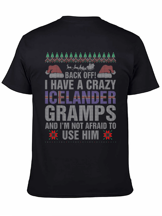 Crazy Icelander Gramps Christmas Sweater T-Shirt