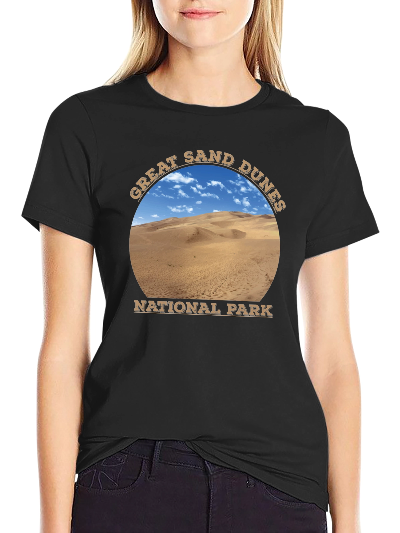 Great Sand Dunes National Park Black T-Shirt