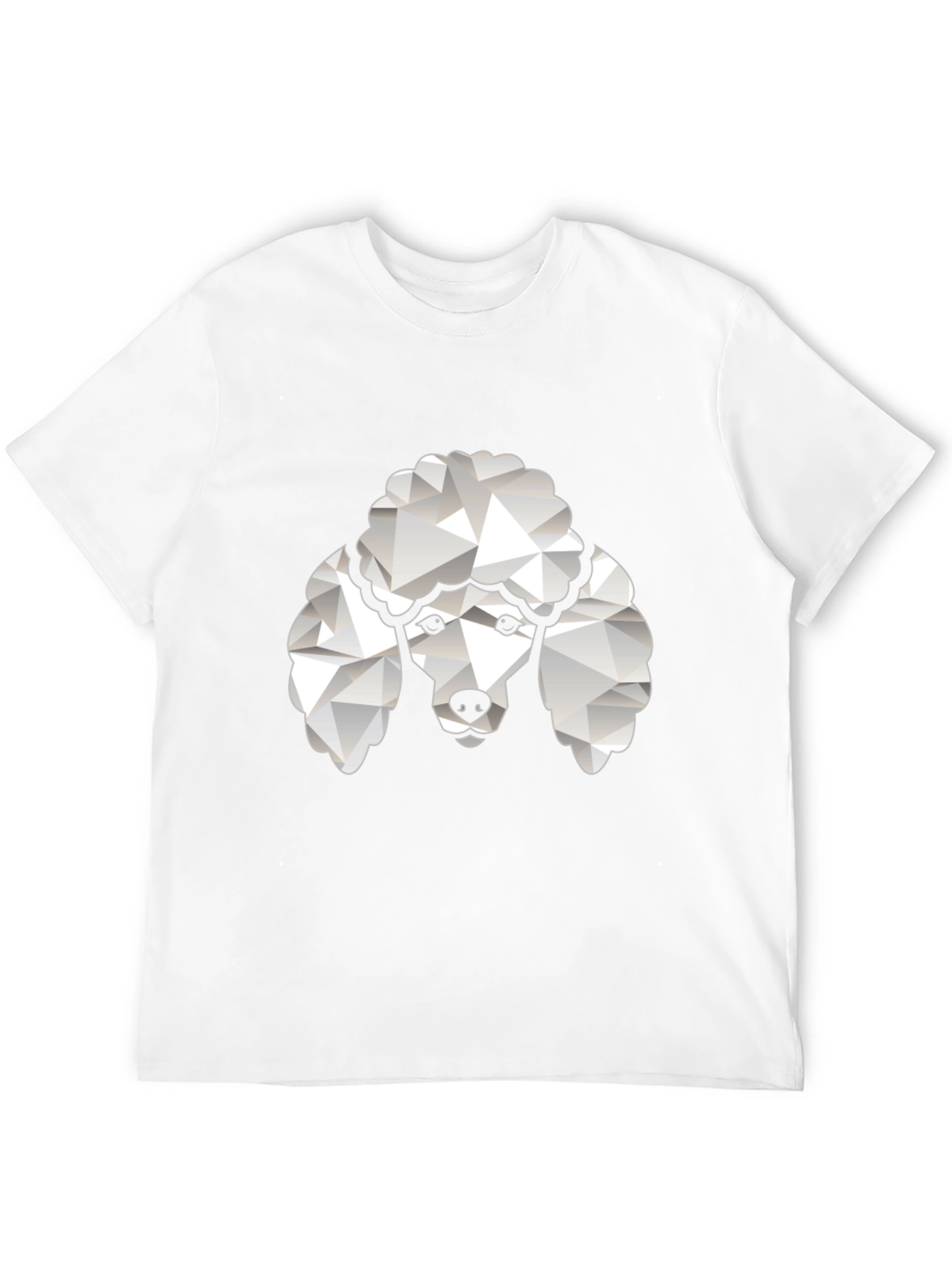 Poodle Graphic Tee - Black Crew Neck T-Shirt