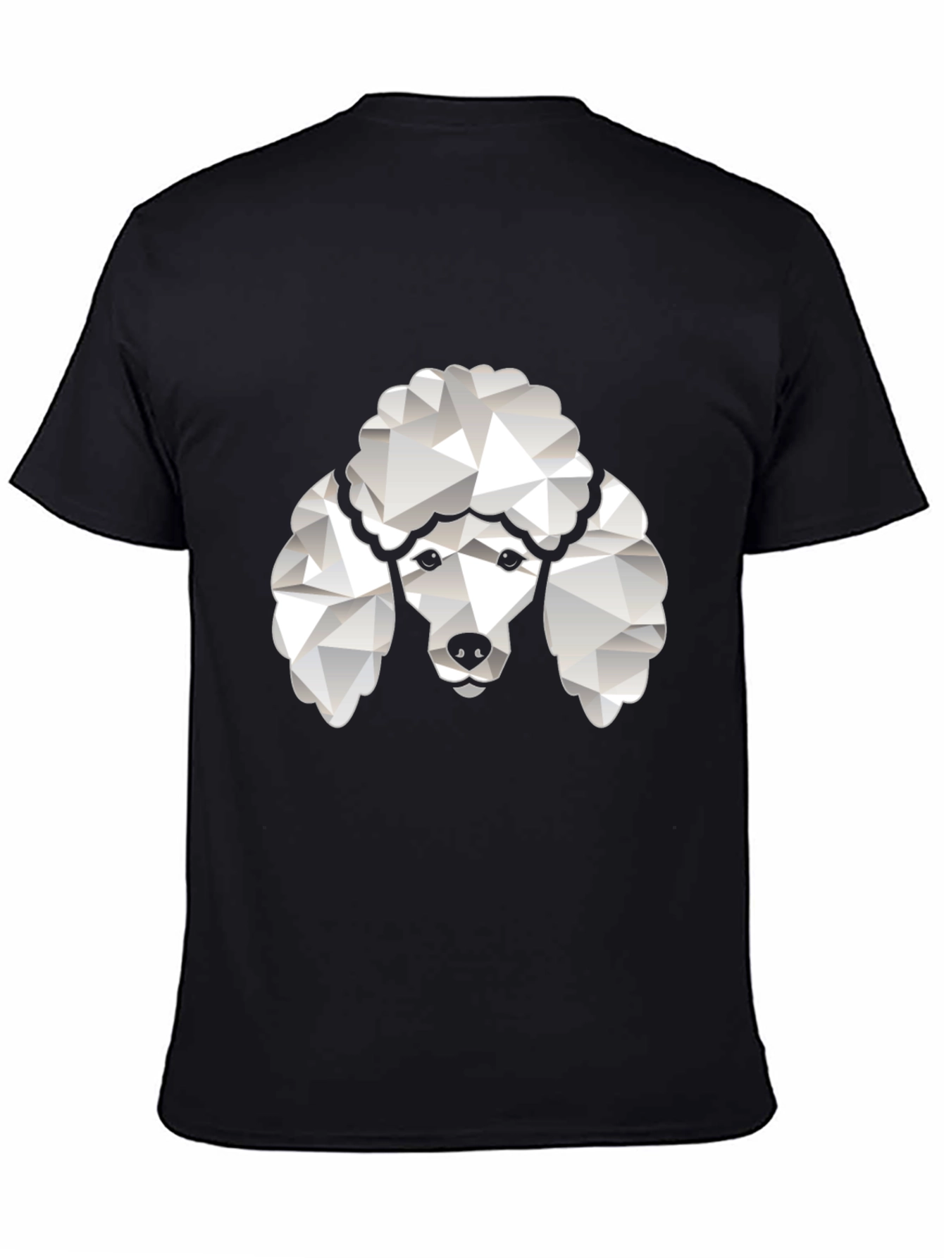 Poodle Graphic Tee - Black Crew Neck T-Shirt