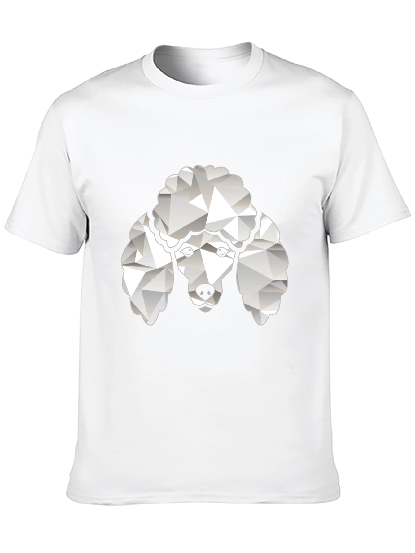 Poodle Graphic Tee - Black Crew Neck T-Shirt