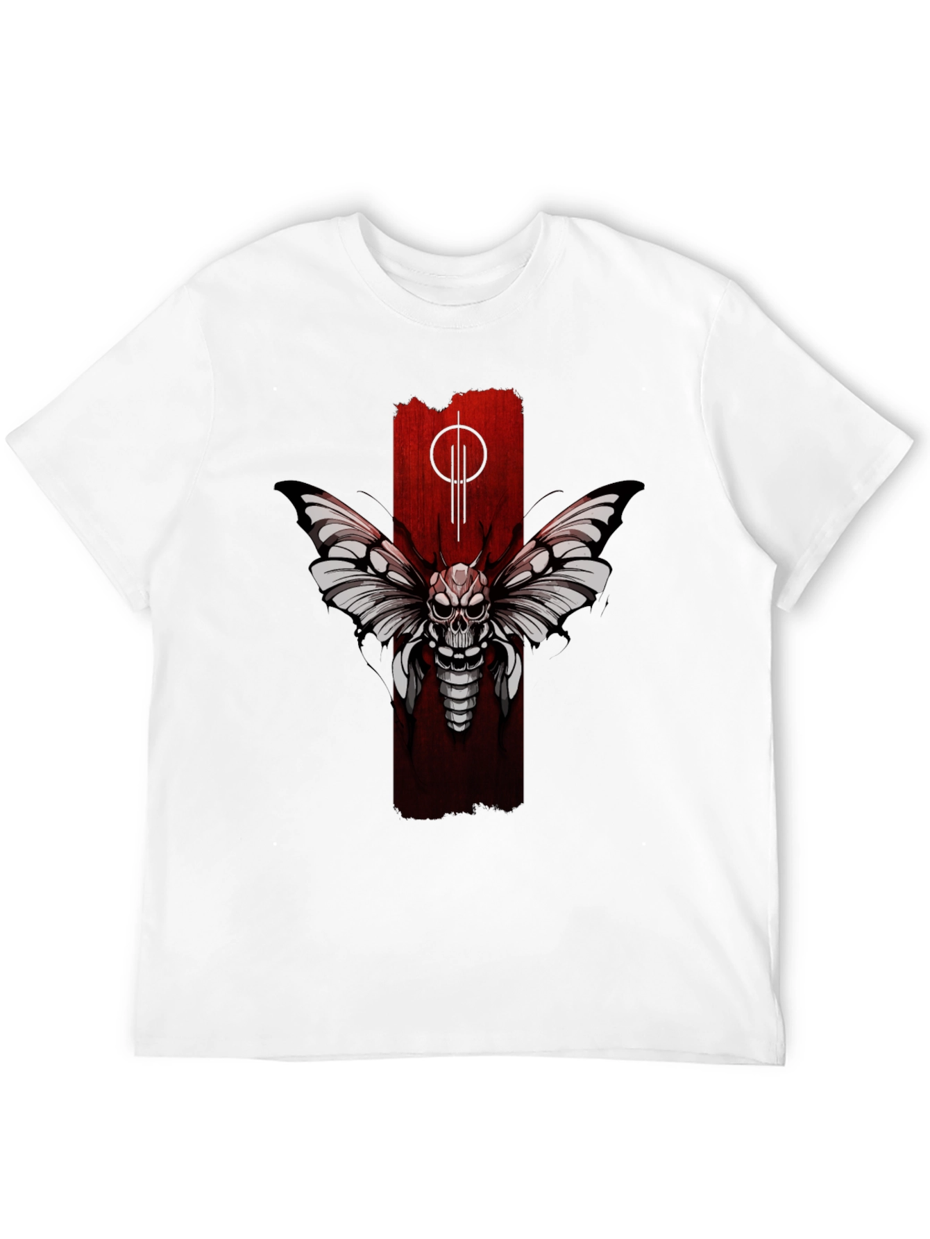 Skull Moth Graphic Tee - Black