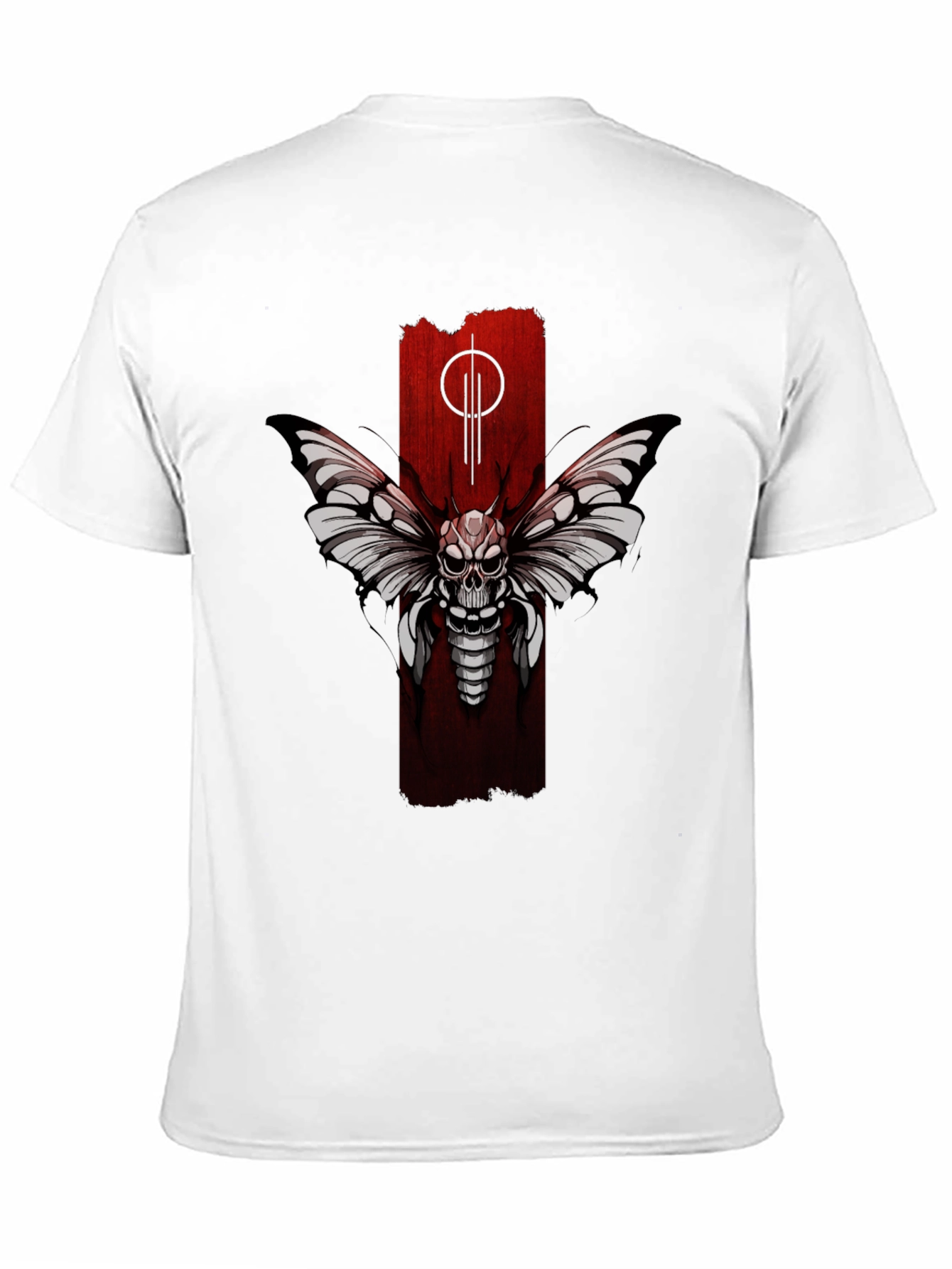 Skull Moth Graphic Tee - Black