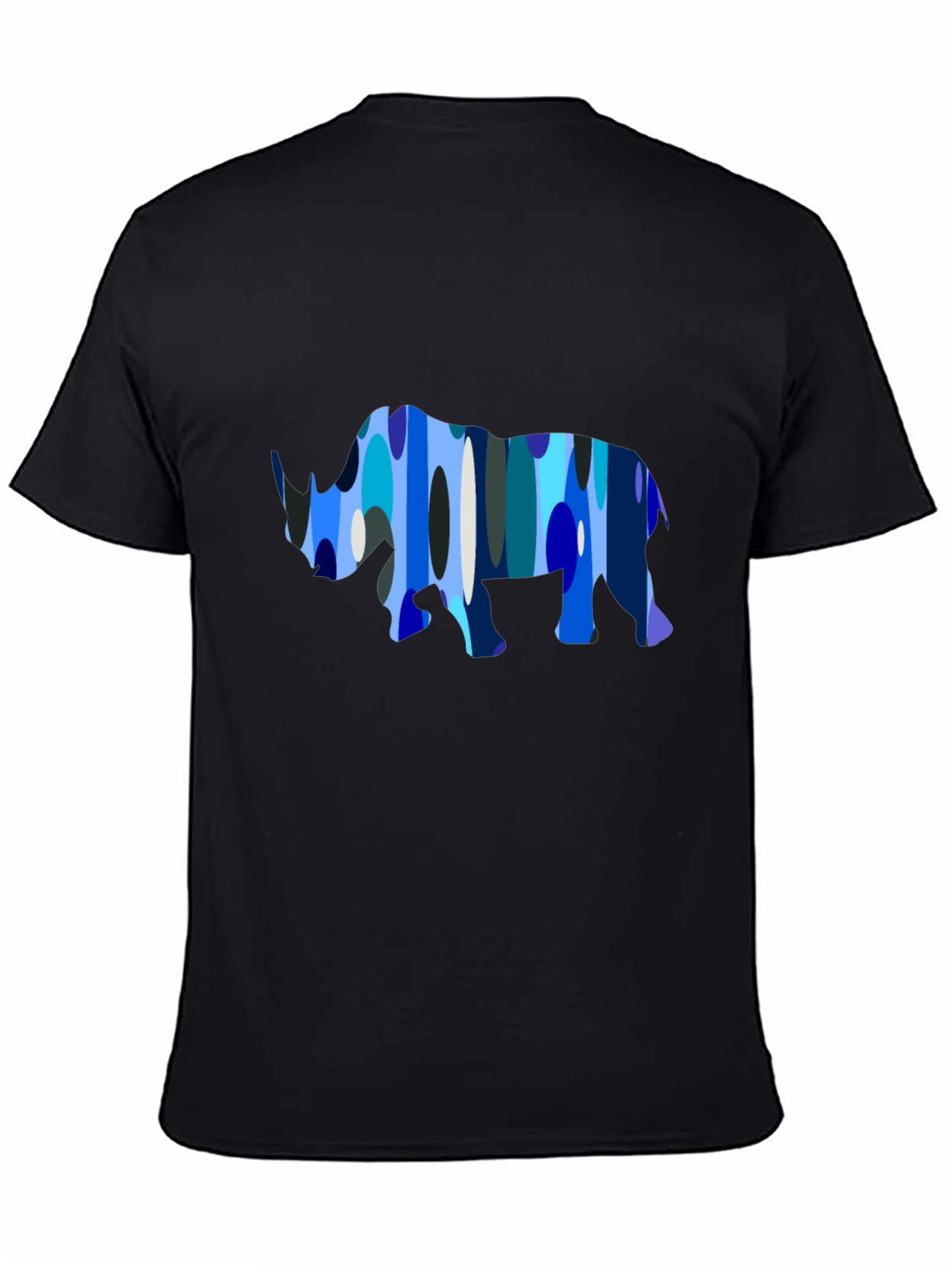 Abstract Rhino Graphic Tee - Mens Black T-Shirt
