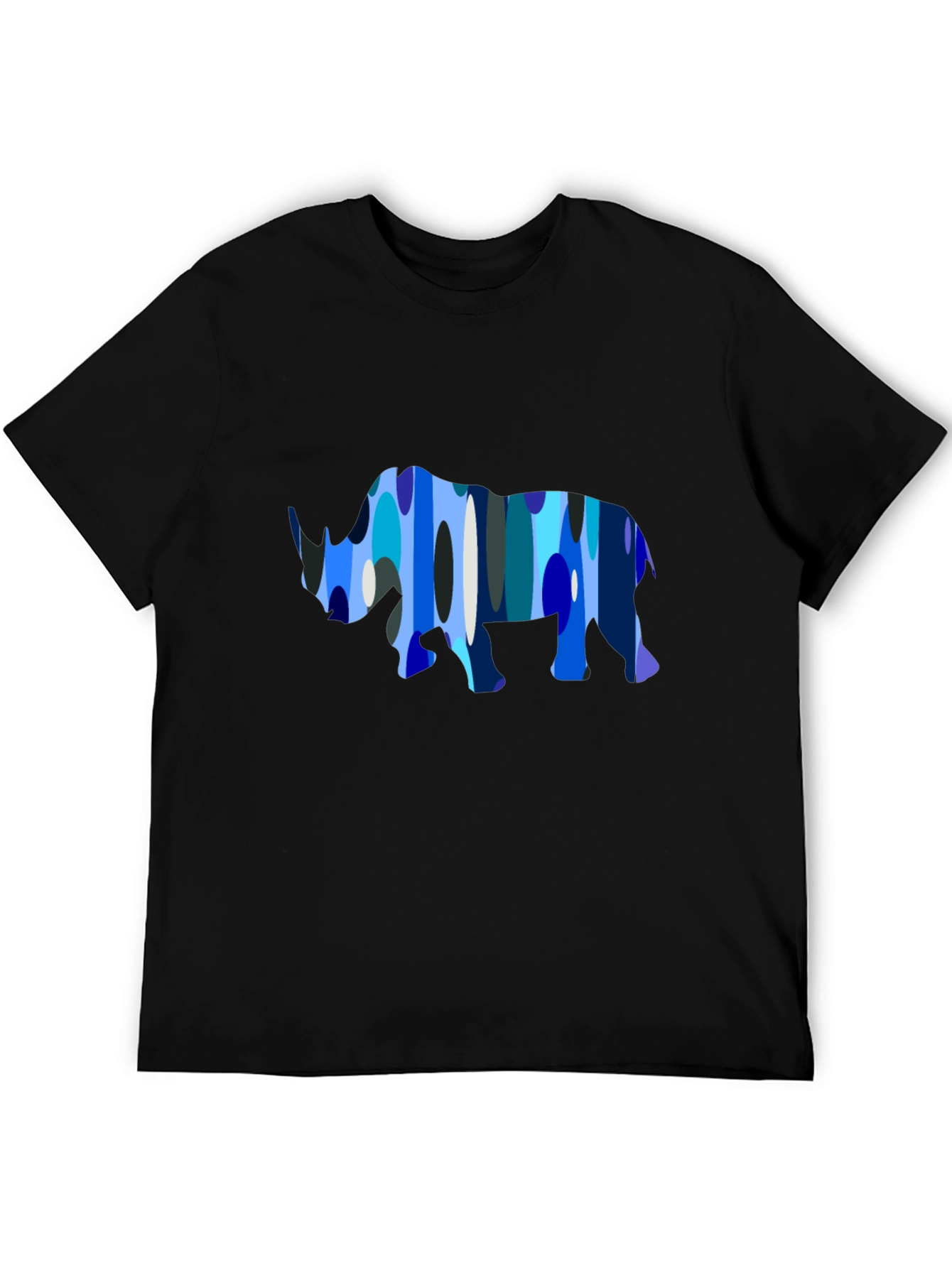 Abstract Rhino Graphic Tee - Mens Black T-Shirt