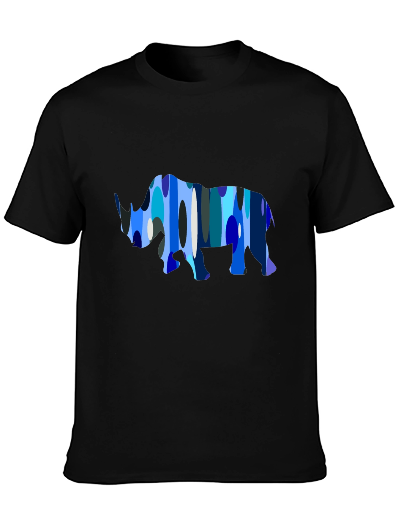 Abstract Rhino Graphic Tee - Mens Black T-Shirt