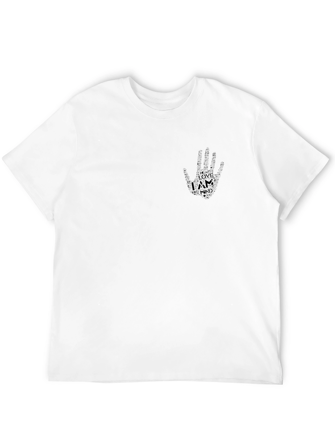 Word Art Hand Graphic Black T-Shirt