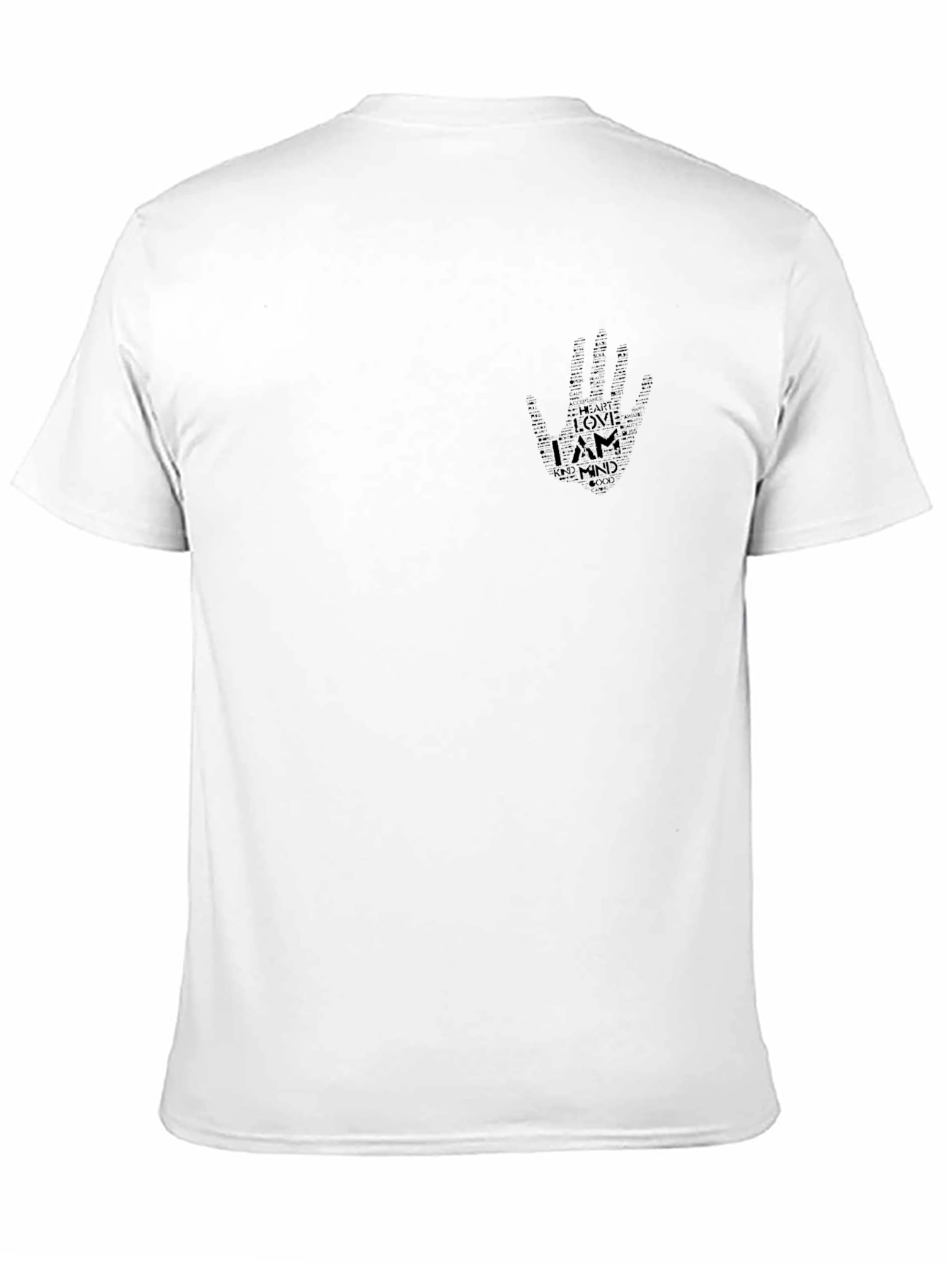 Word Art Hand Graphic Black T-Shirt