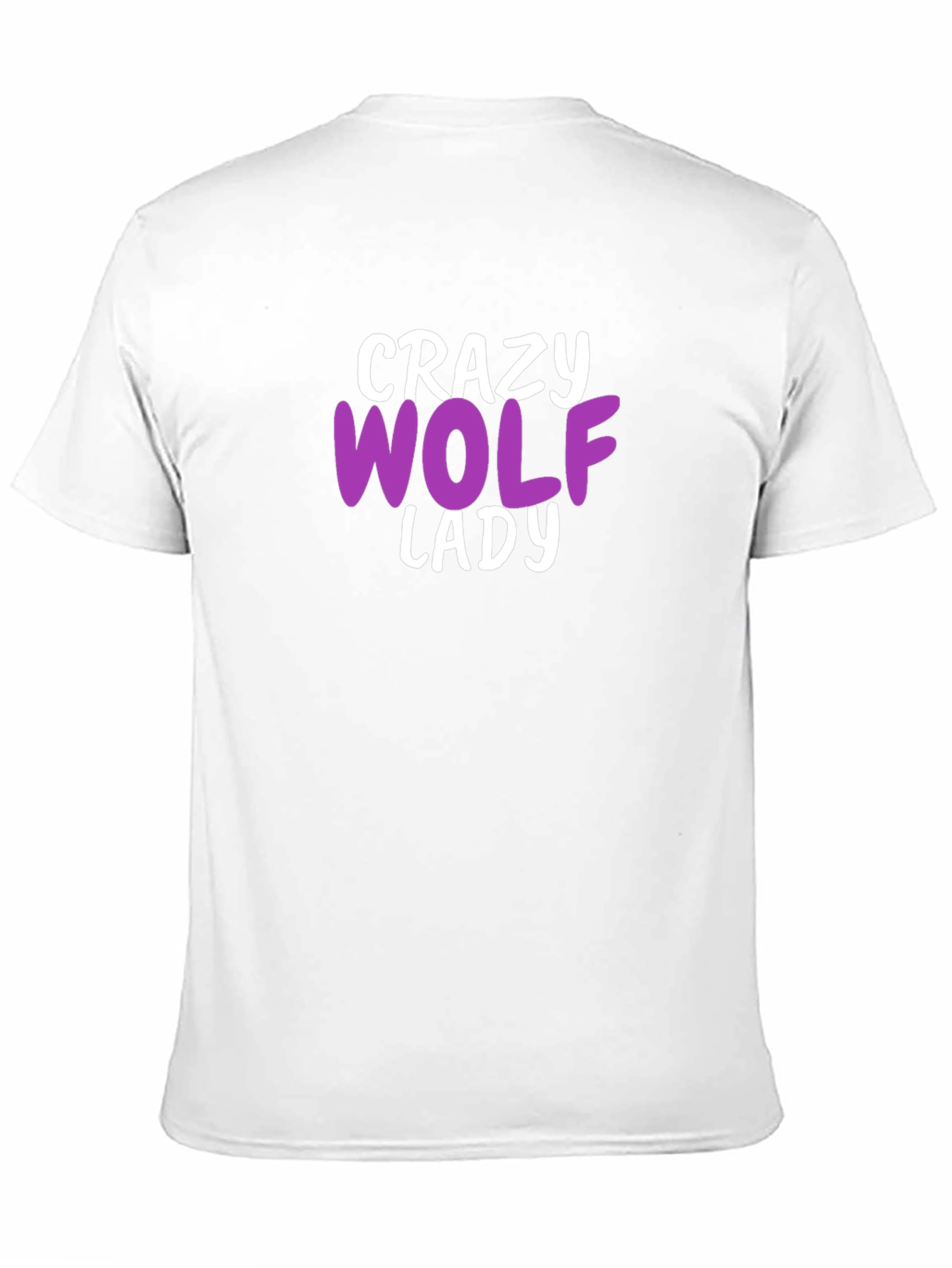 Crazy Wolf Lady T-Shirt - Novelty Graphic Tee