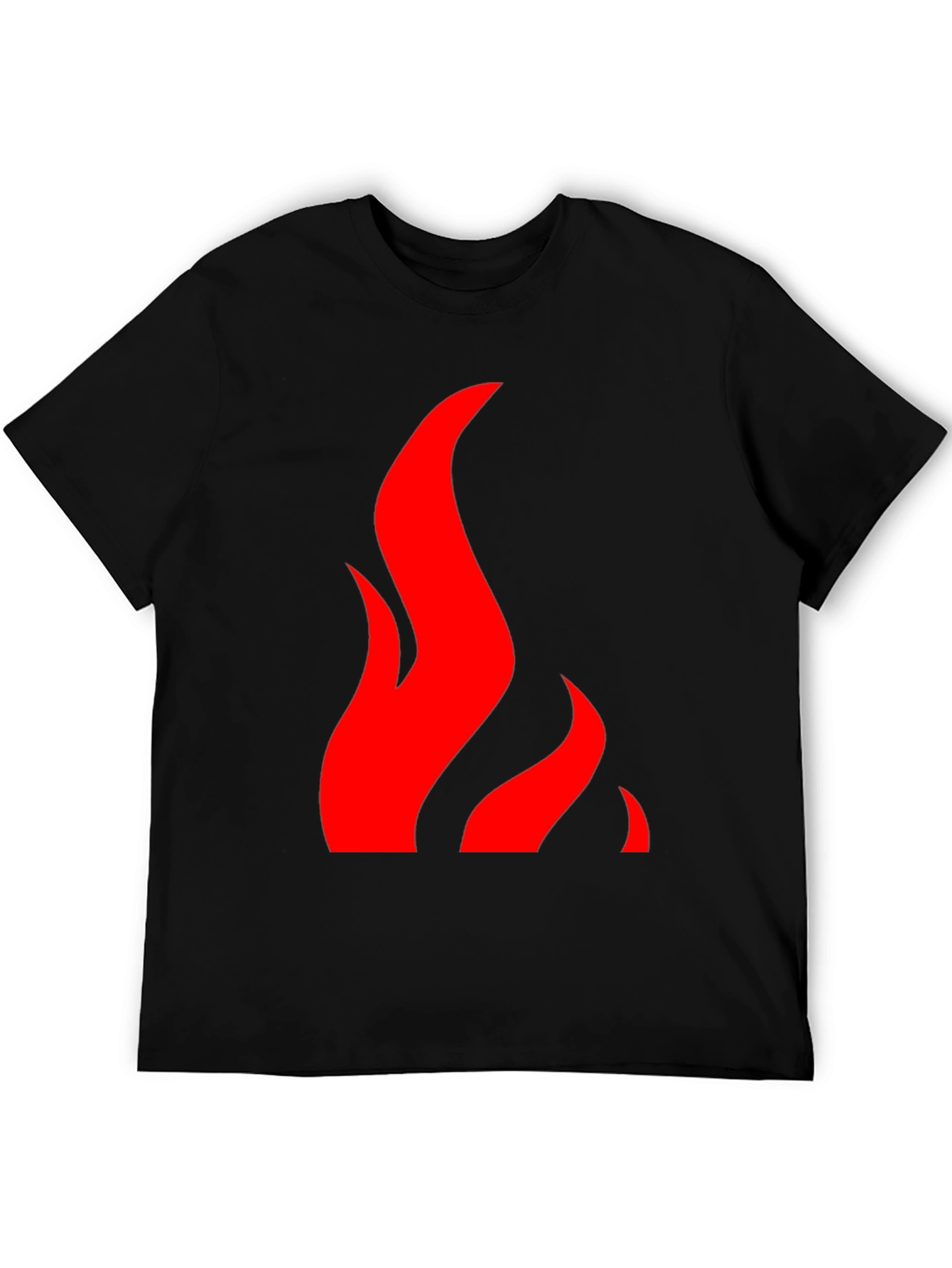 Flame Graphic Black Tee - Bold & Stylish