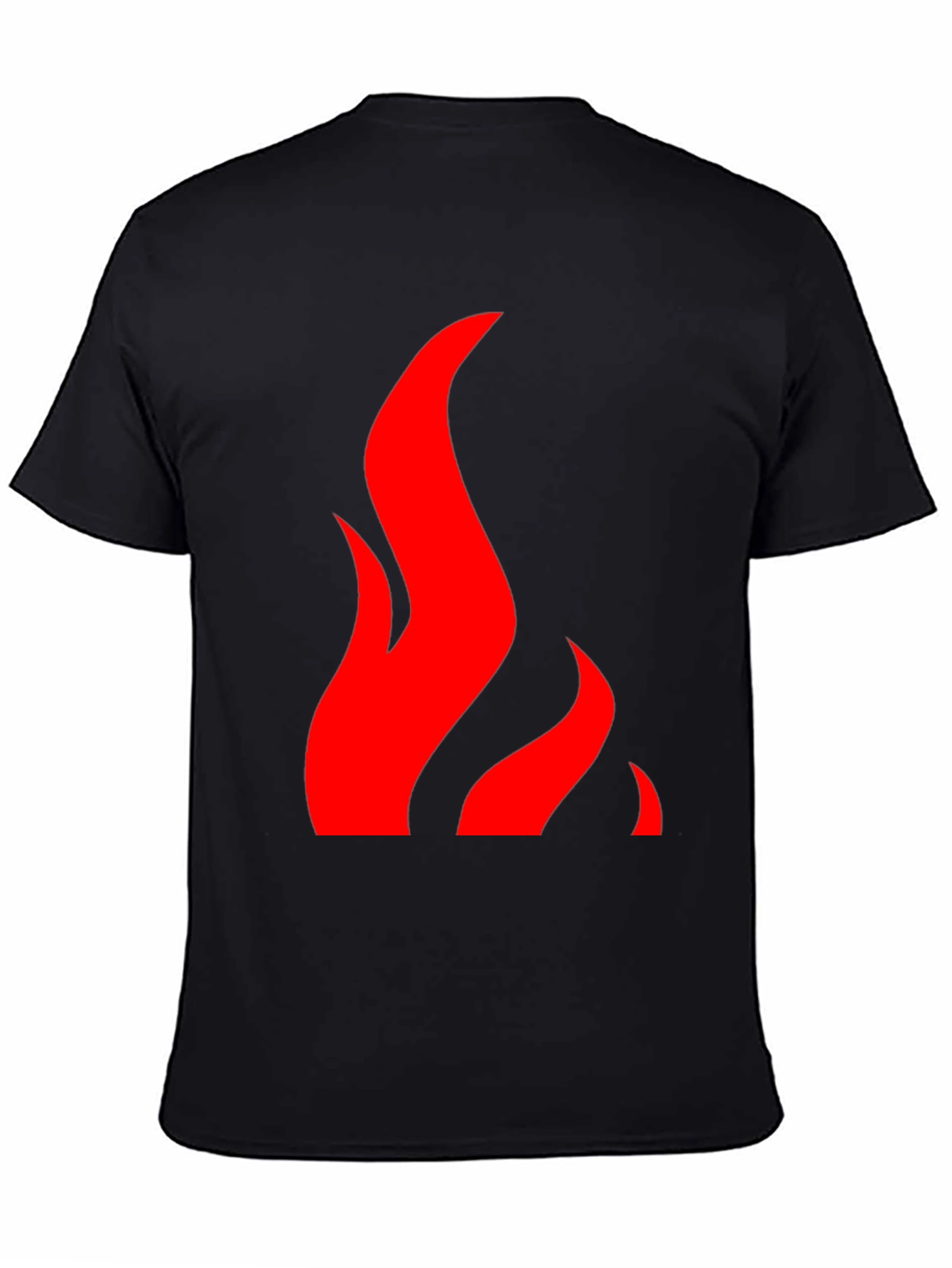 Flame Graphic Black Tee - Bold & Stylish