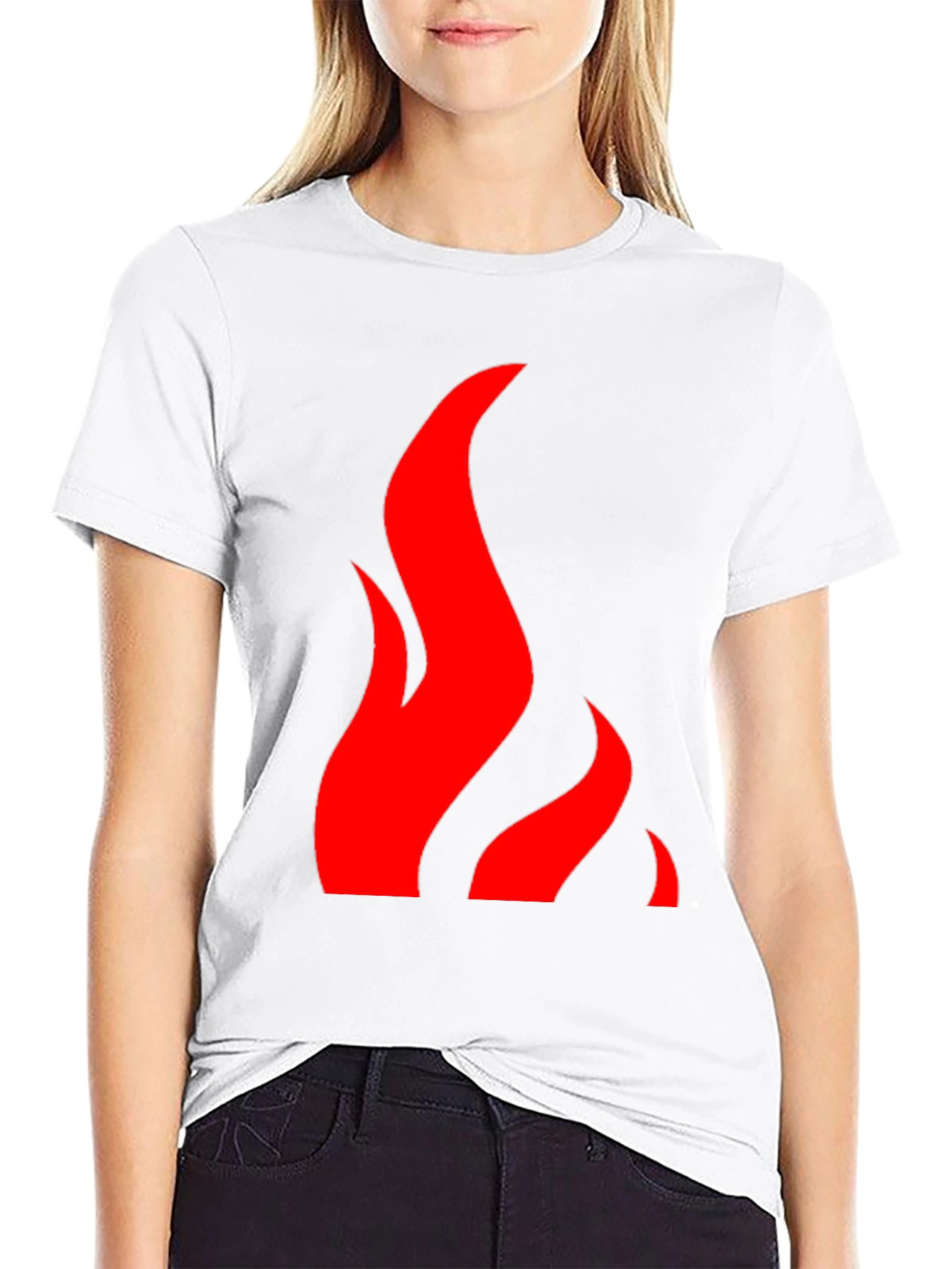 Flame Graphic Black Tee - Bold & Stylish