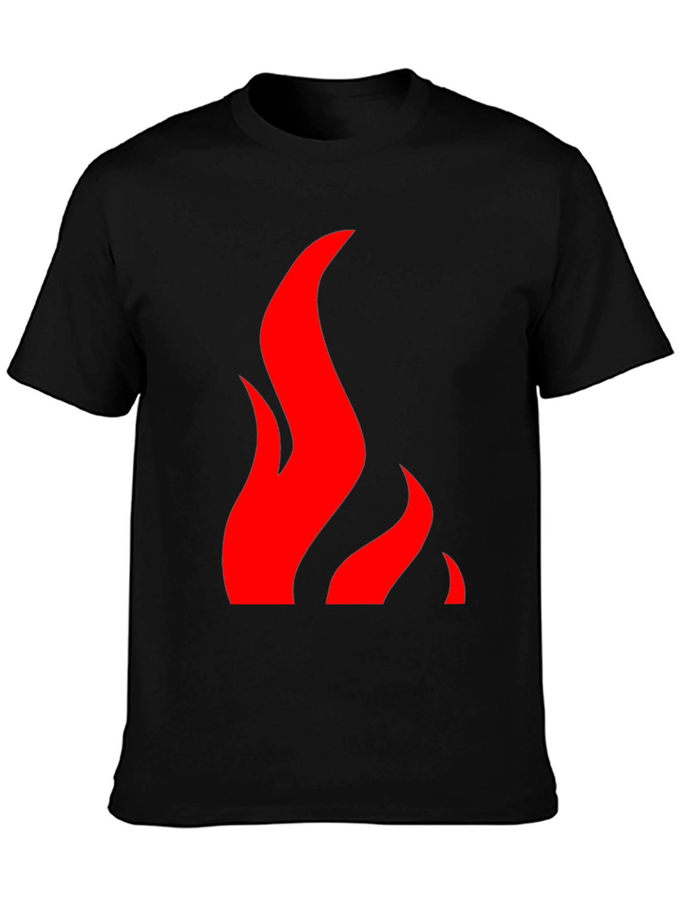 Flame Graphic Black Tee - Bold & Stylish