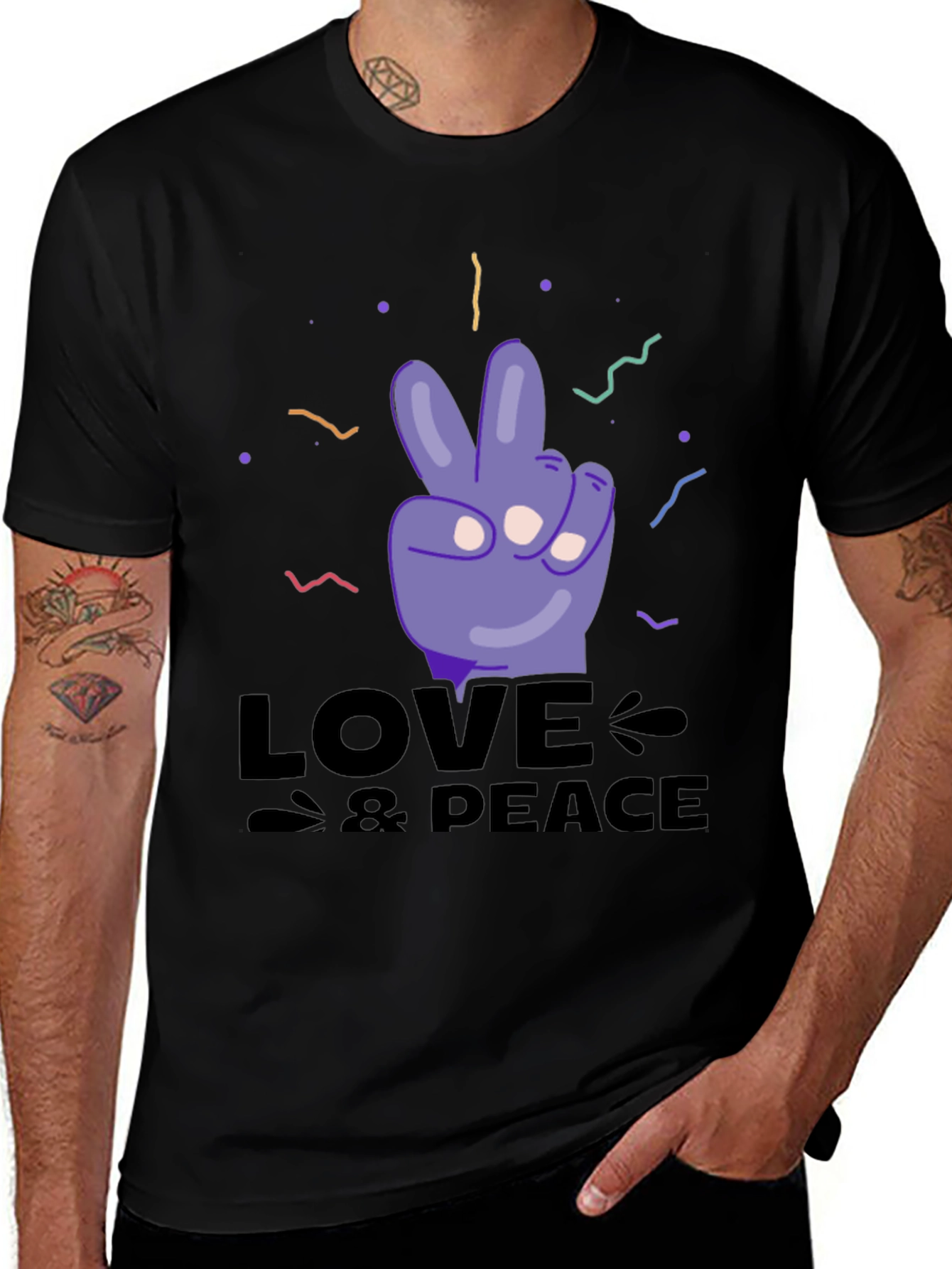 Love & Peace Graphic T-Shirt - Stylish Comfort