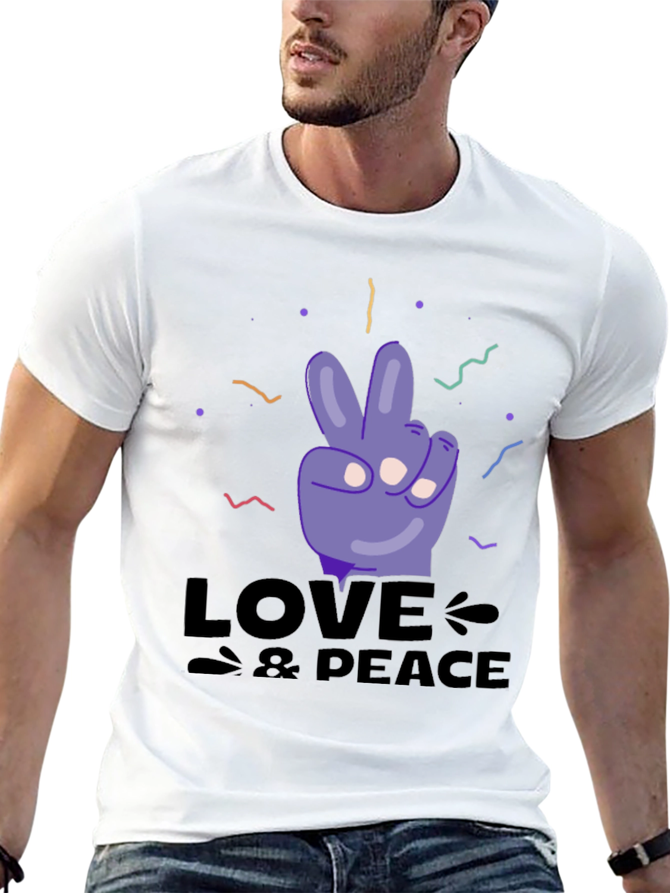 Love & Peace Graphic T-Shirt - Stylish Comfort