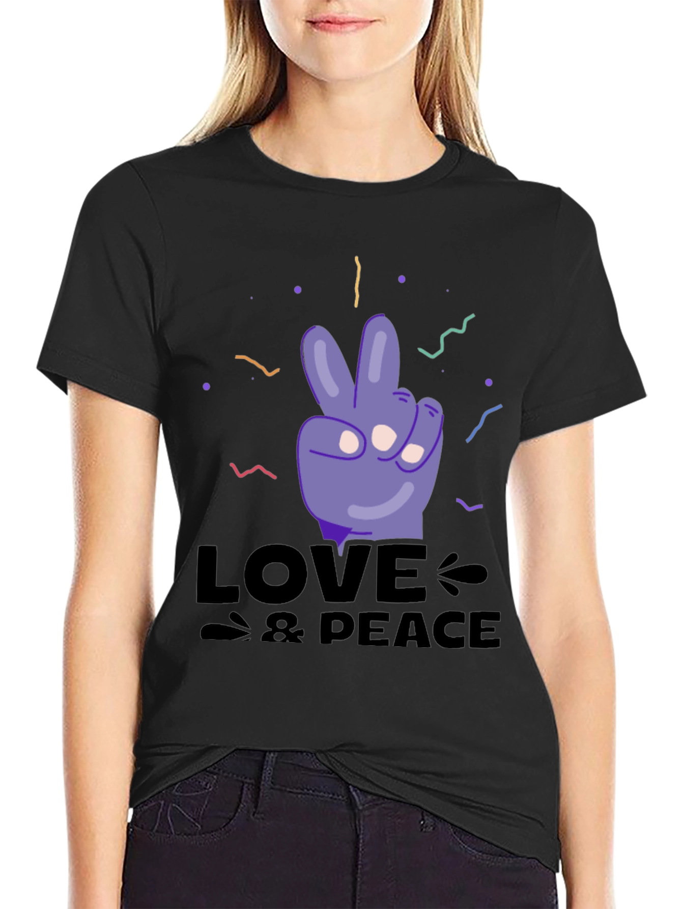 Love & Peace Graphic T-Shirt - Stylish Comfort
