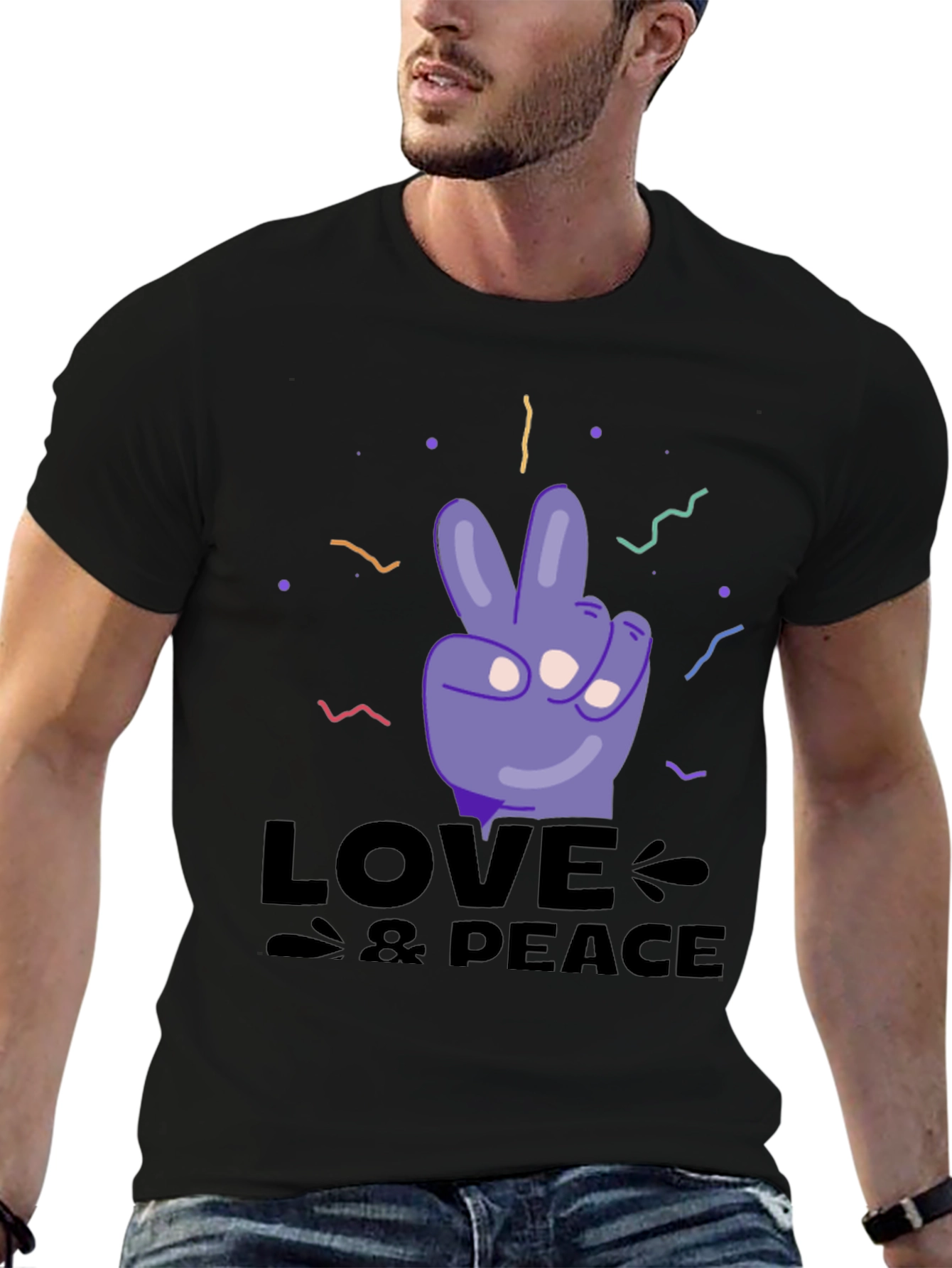 Love & Peace Graphic T-Shirt - Stylish Comfort