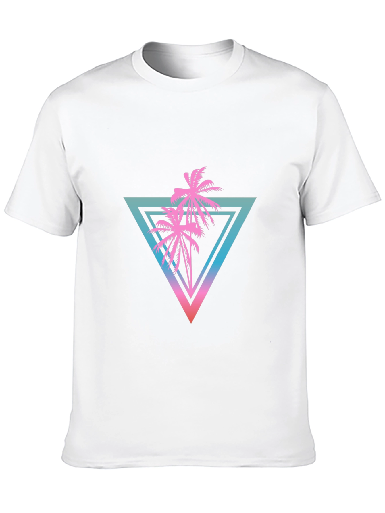 Retro Palm Tree Triangle Graphic Tee