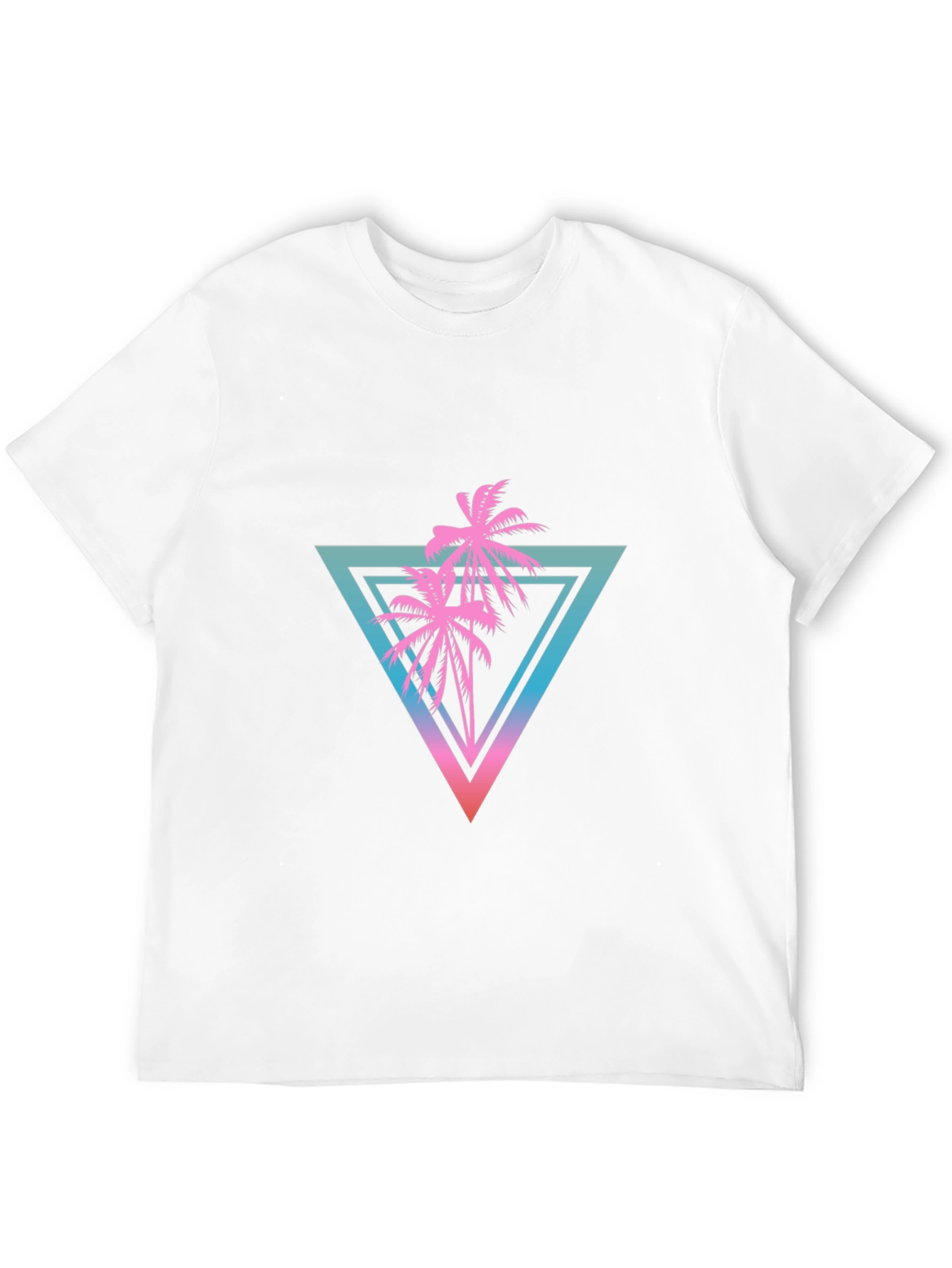 Retro Palm Tree Triangle Graphic Tee
