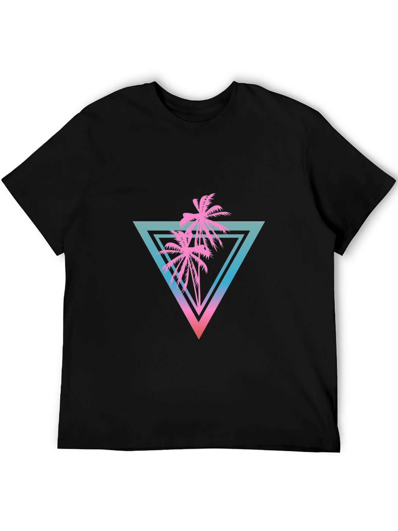 Retro Palm Tree Triangle Graphic Tee