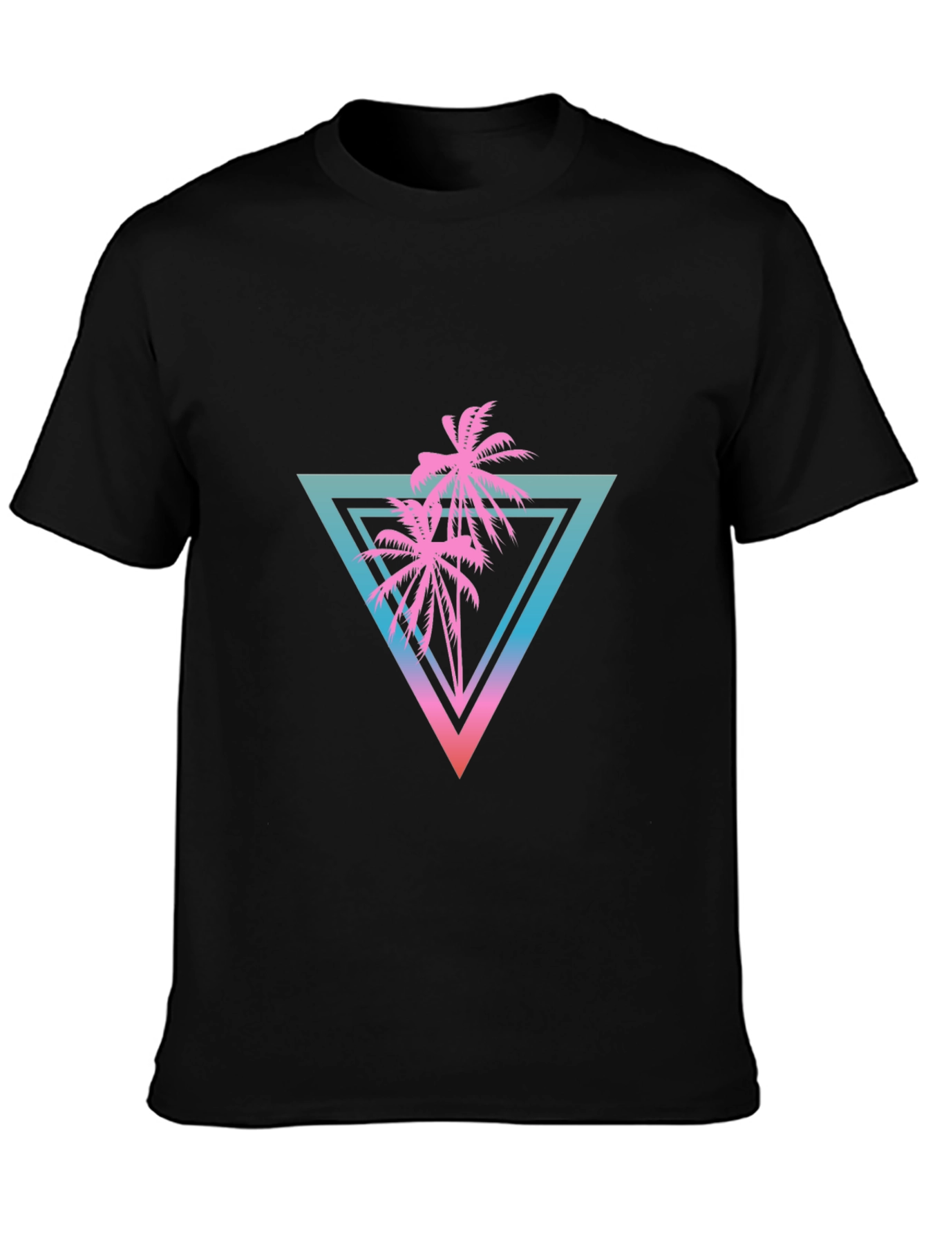 Retro Palm Tree Triangle Graphic Tee