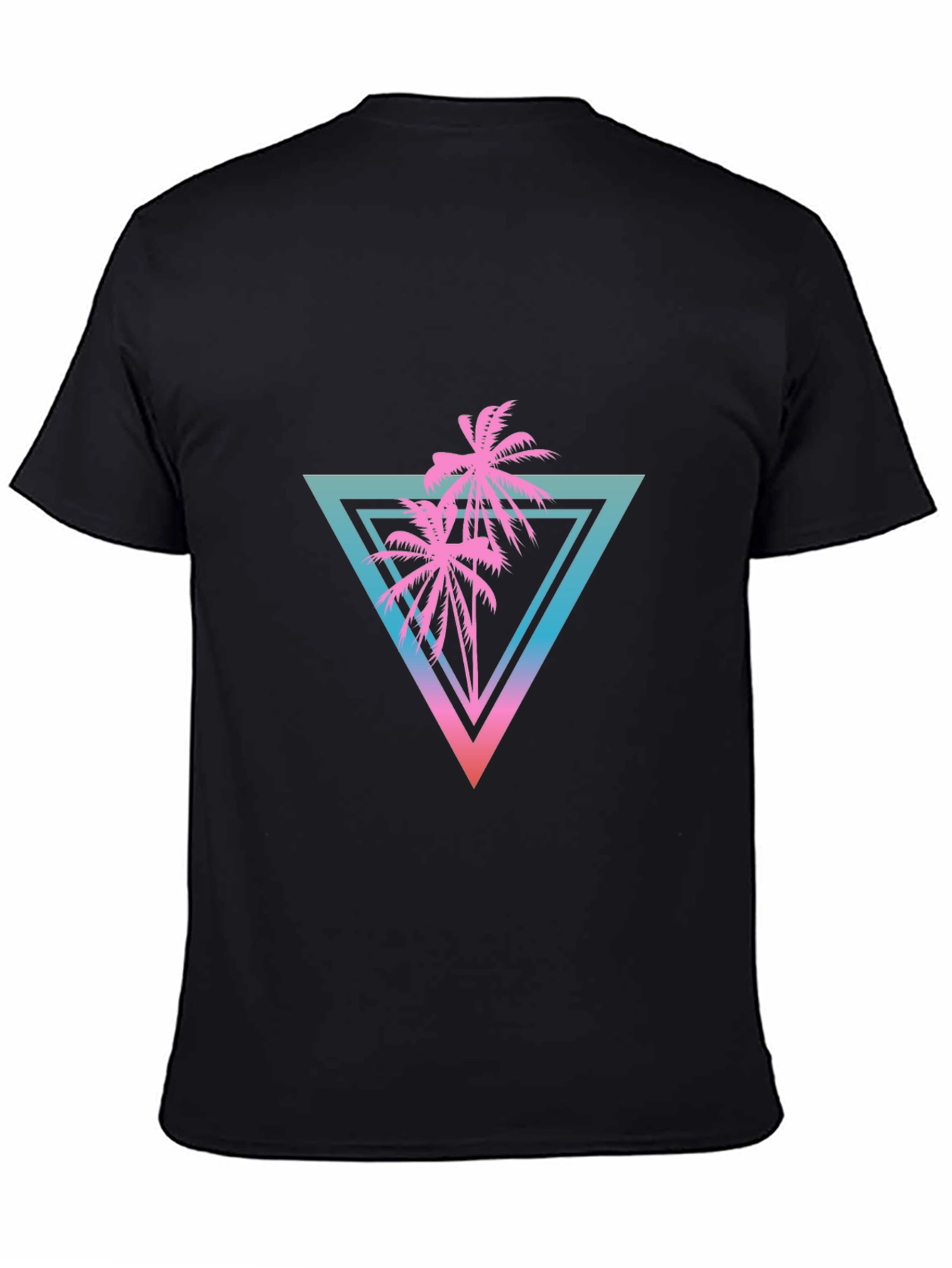 Retro Palm Tree Triangle Graphic Tee