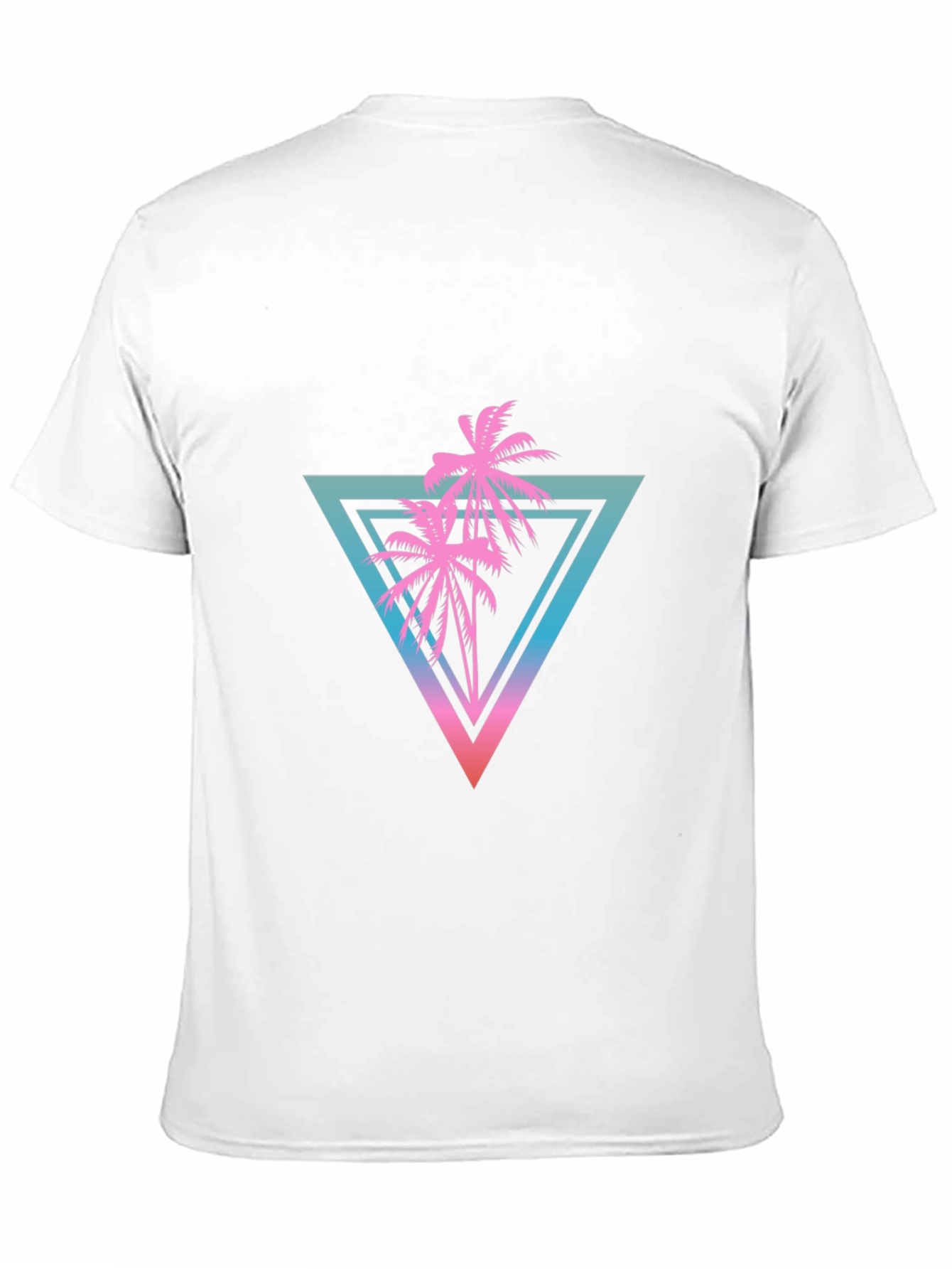 Retro Palm Tree Triangle Graphic Tee