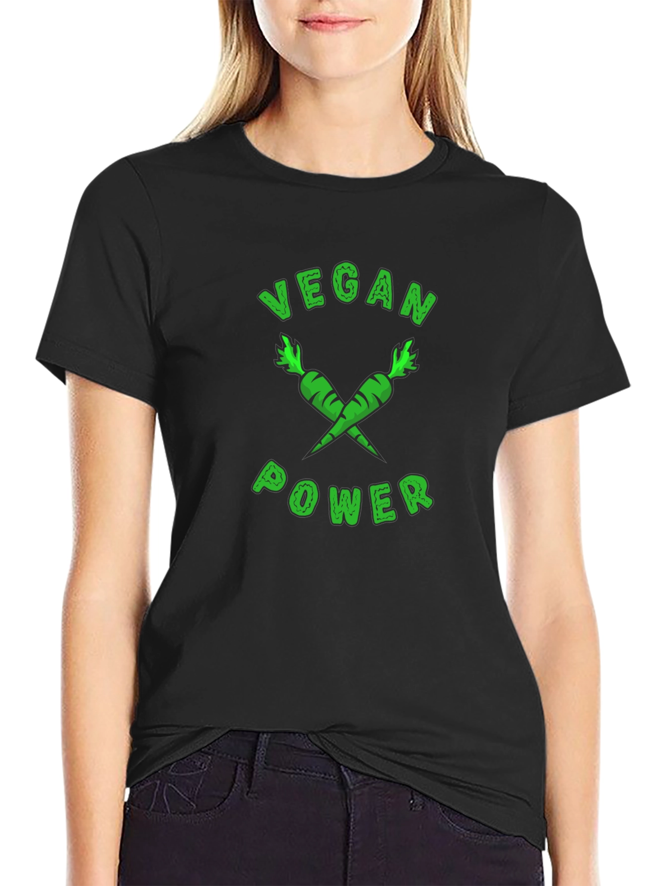 Vegan Power T-Shirt - Carrot Design