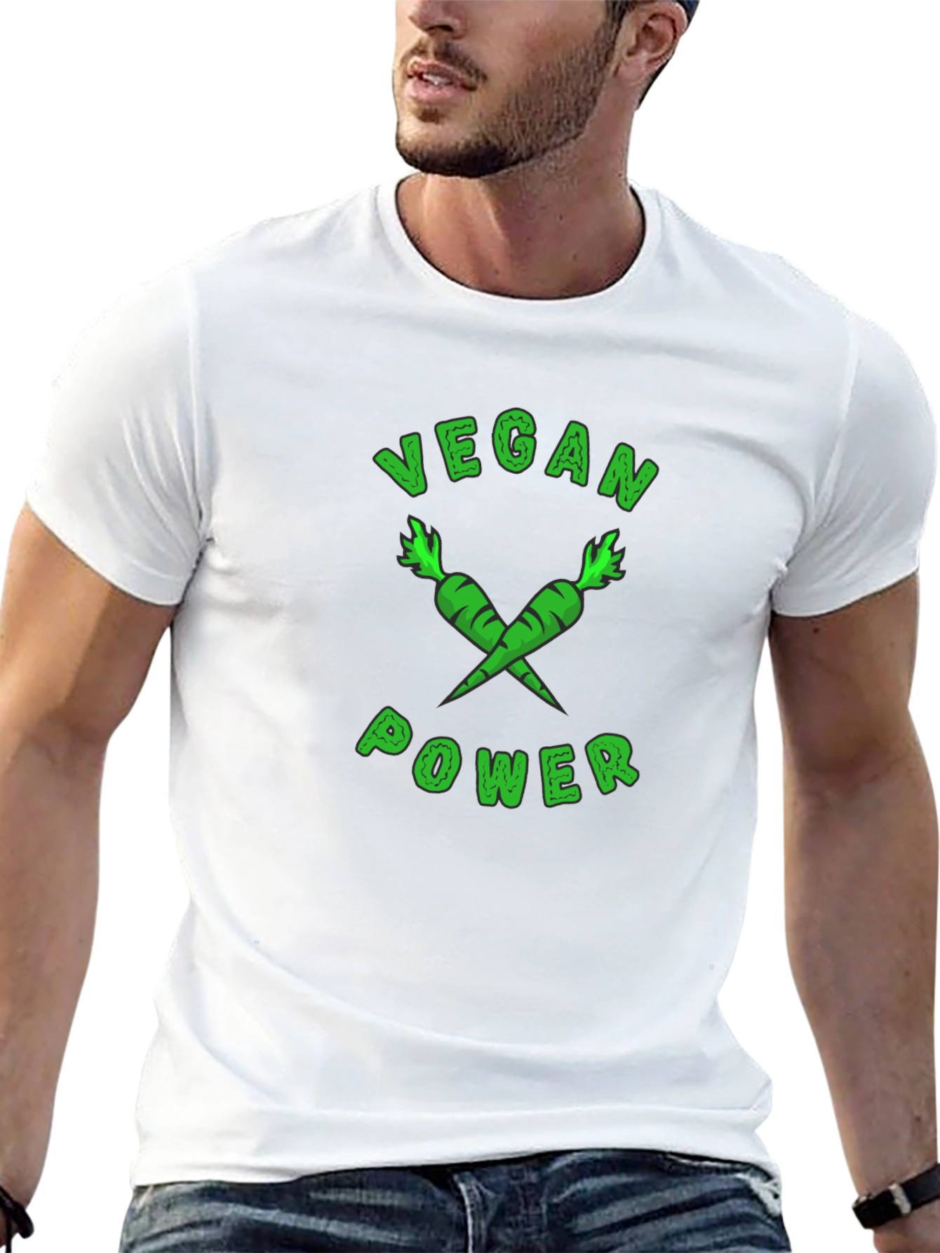 Vegan Power T-Shirt - Carrot Design