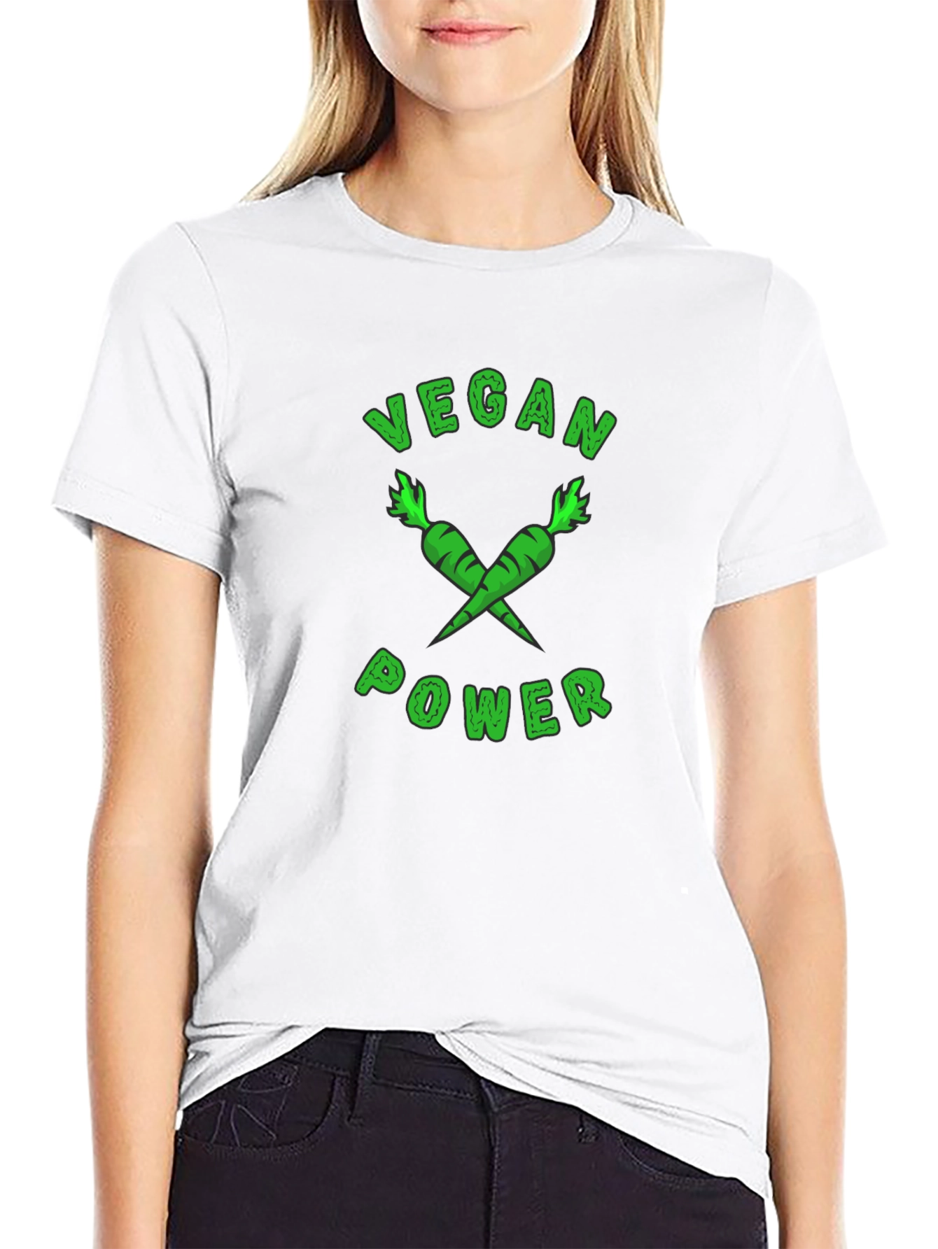 Vegan Power T-Shirt - Carrot Design