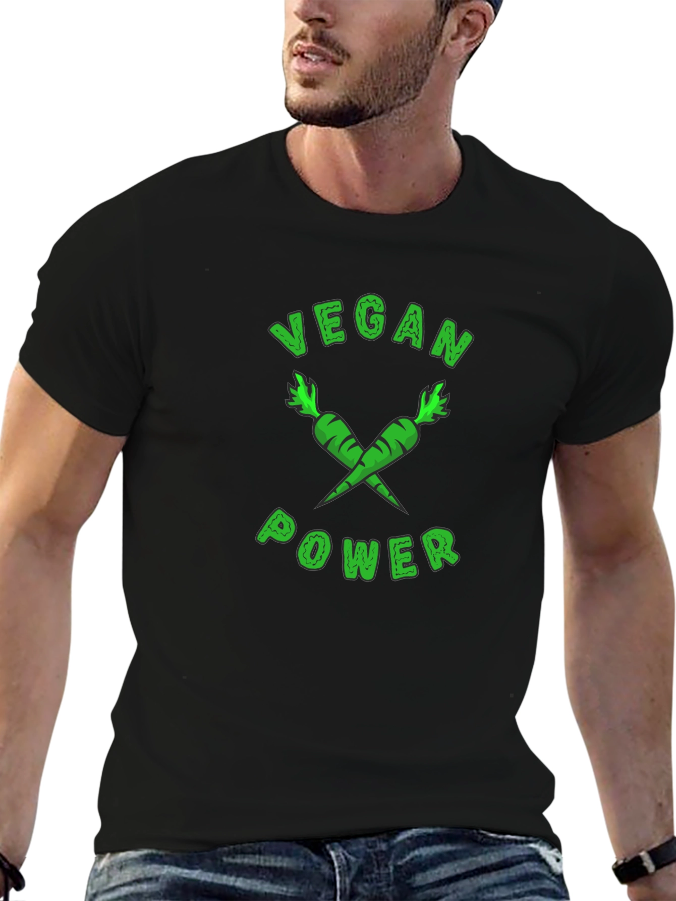 Vegan Power T-Shirt - Carrot Design