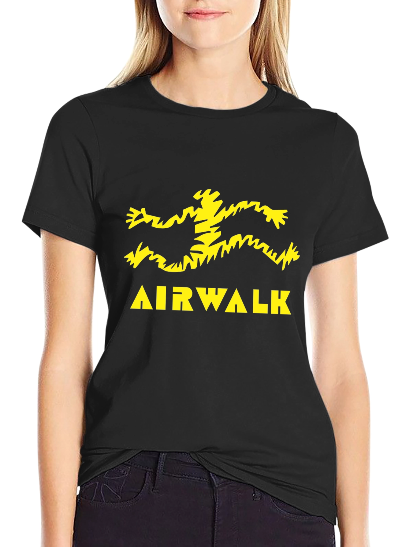 Retro Airwalk Logo Black T-Shirt