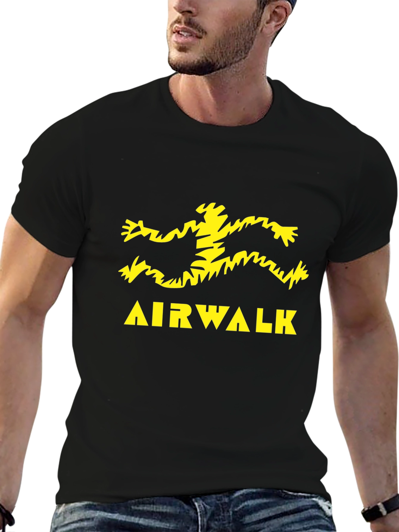 Retro Airwalk Logo Black T-Shirt