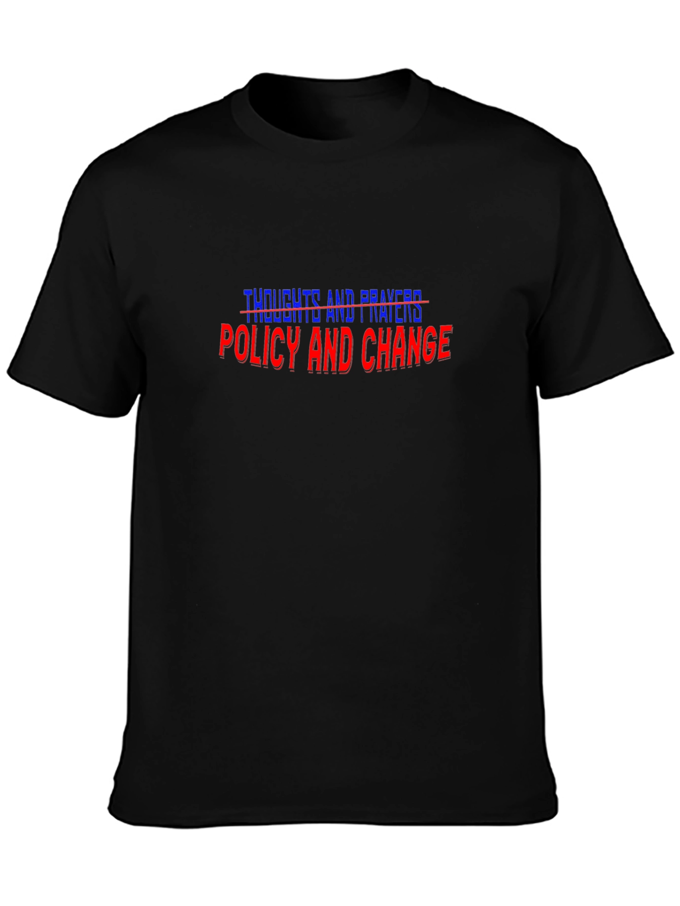 Policy and Change T-Shirt - Black Graphic Tee