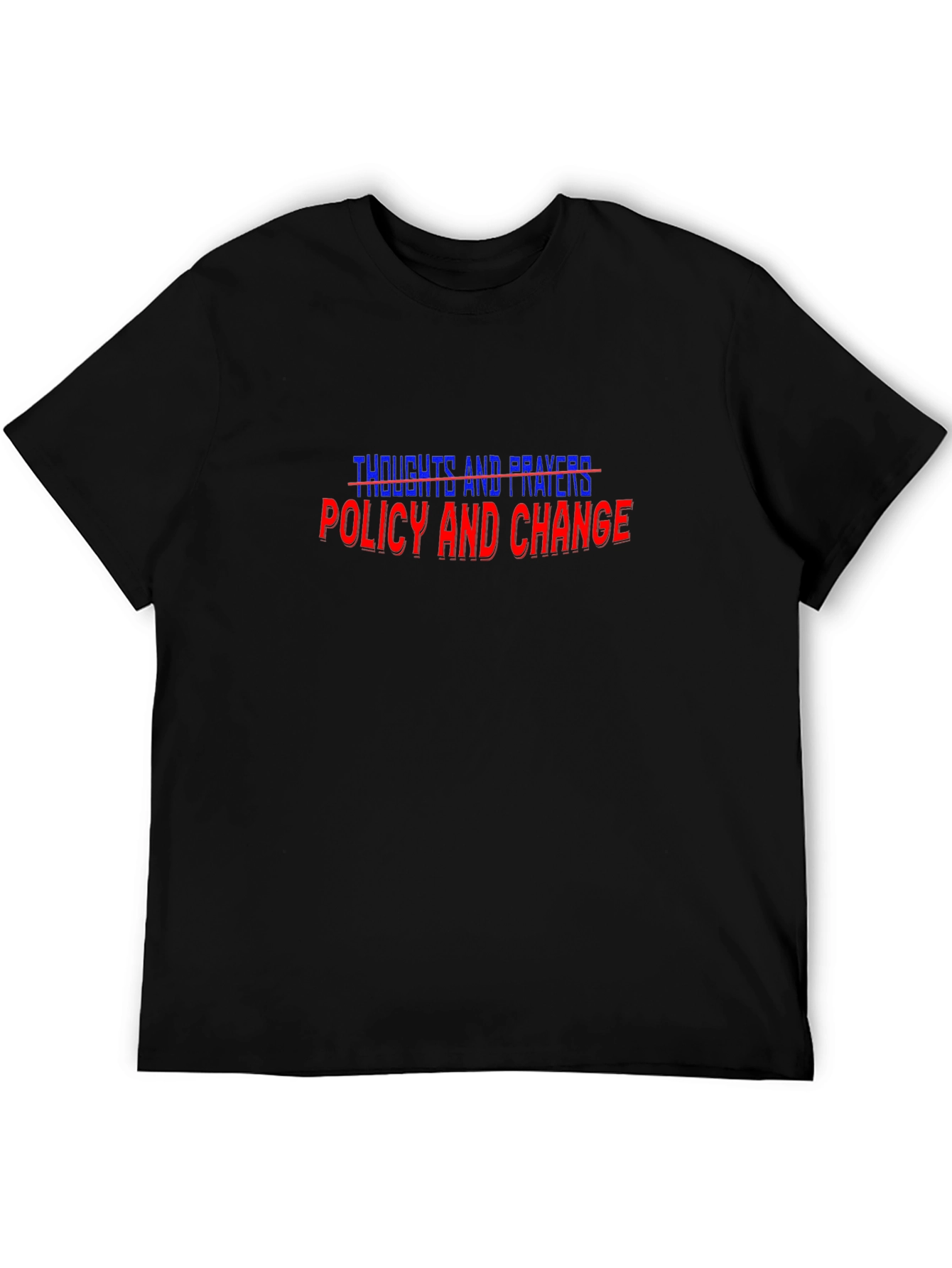 Policy and Change T-Shirt - Black Graphic Tee