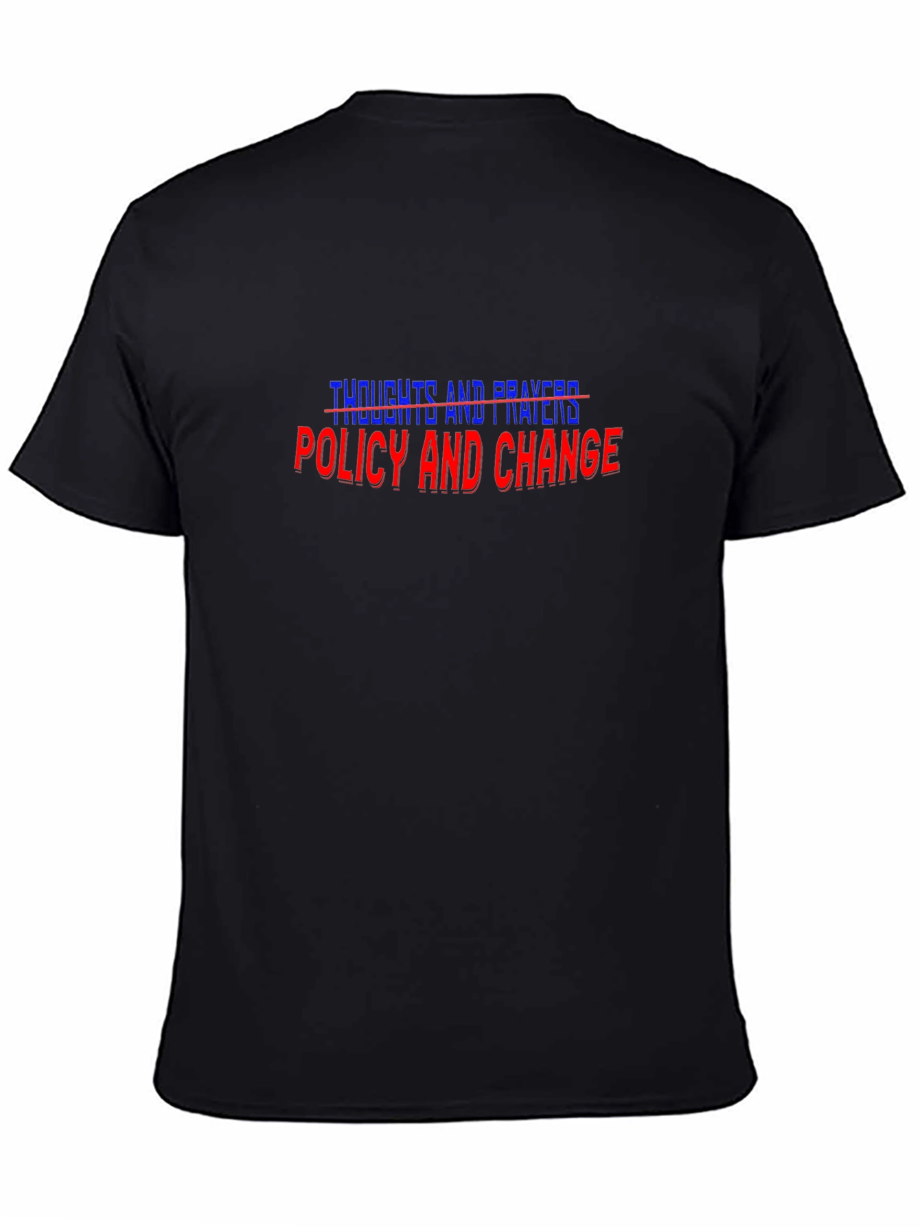 Policy and Change T-Shirt - Black Graphic Tee