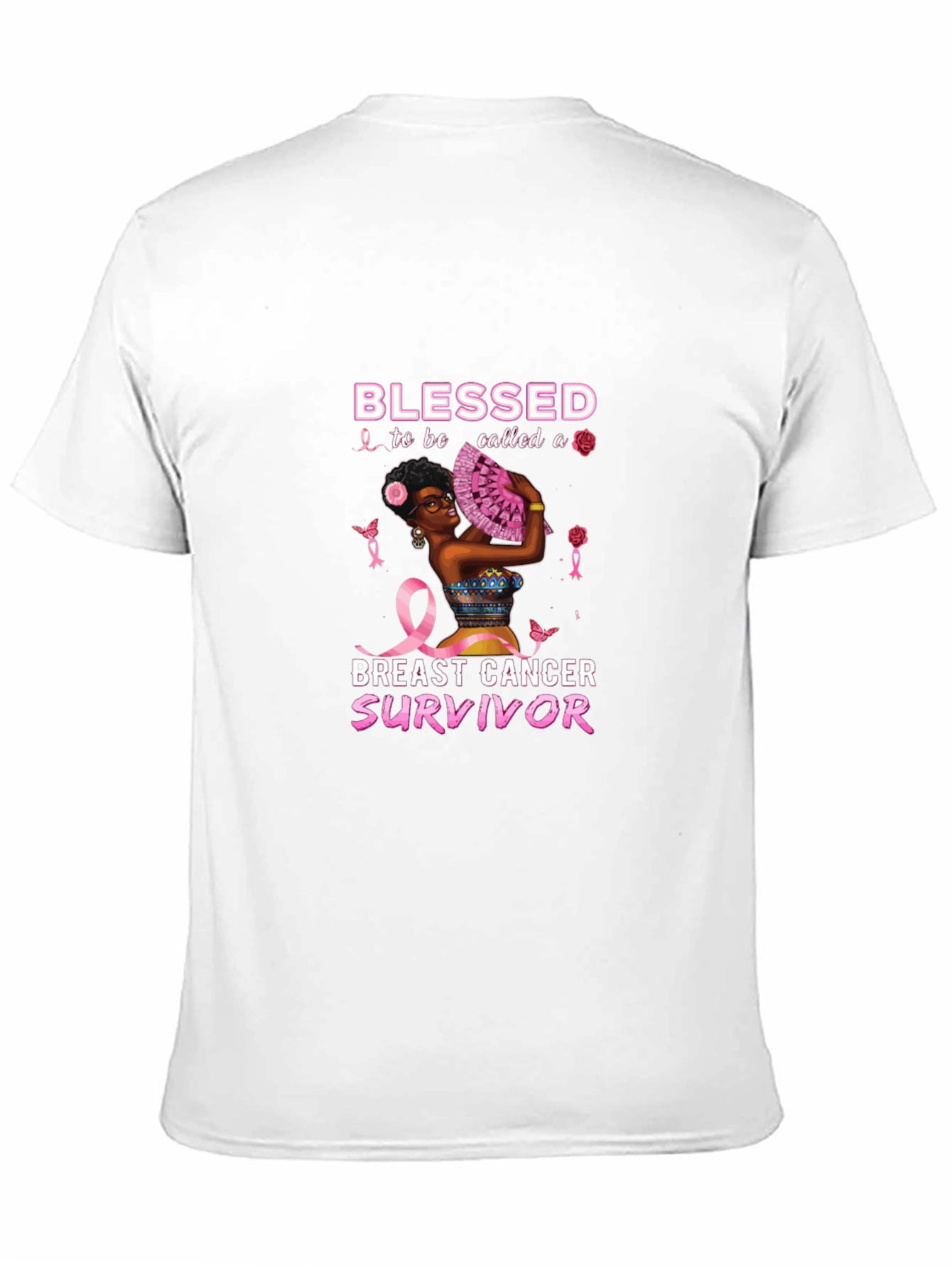 Breast Cancer Survivor Blessed Black T-Shirt