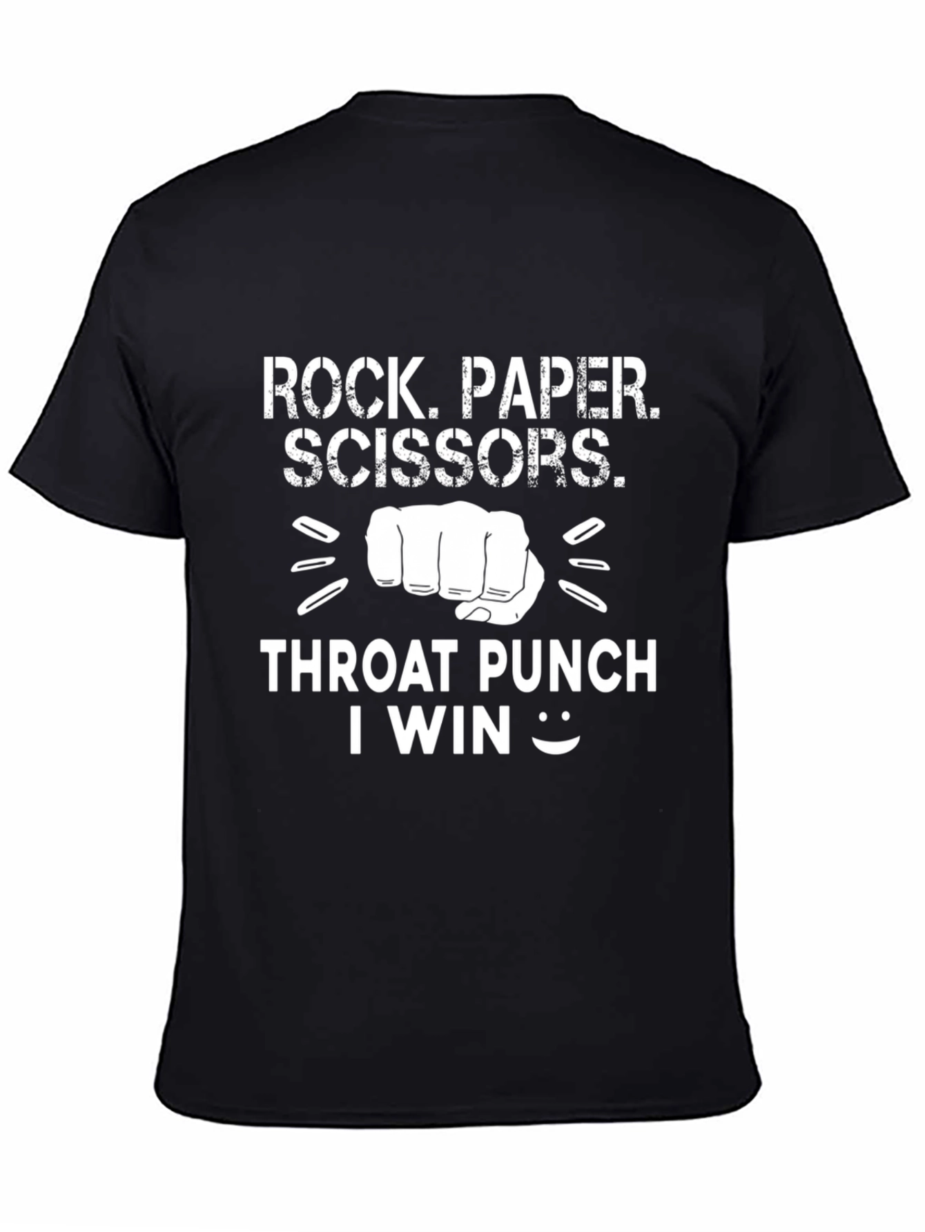 Rock Paper Scissors Throat Punch I Win T-Shirt