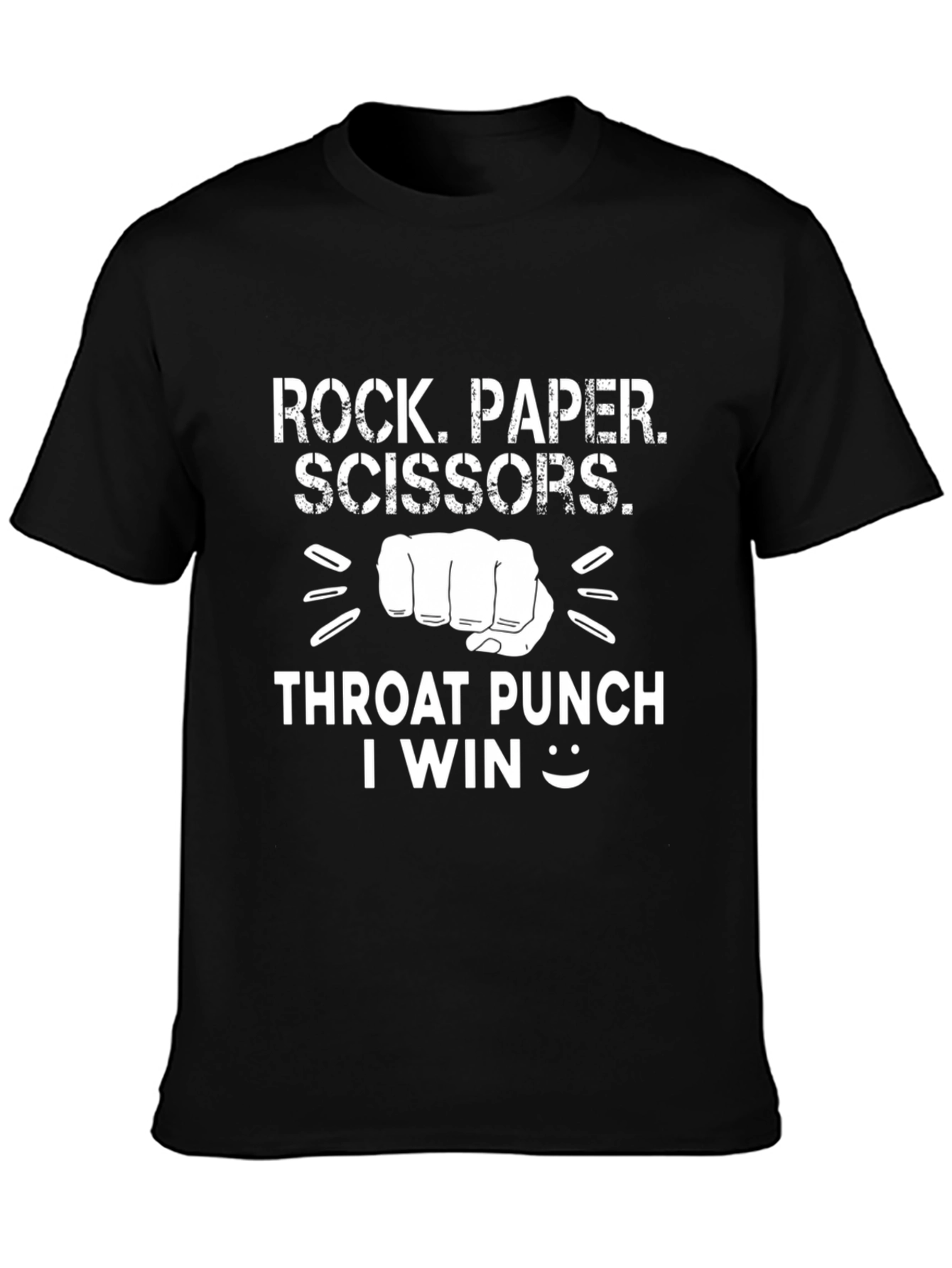 Rock Paper Scissors Throat Punch I Win T-Shirt