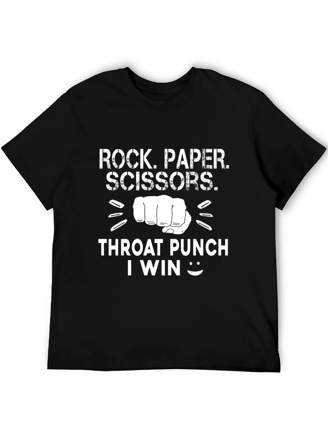 Rock Paper Scissors Throat Punch I Win T-Shirt